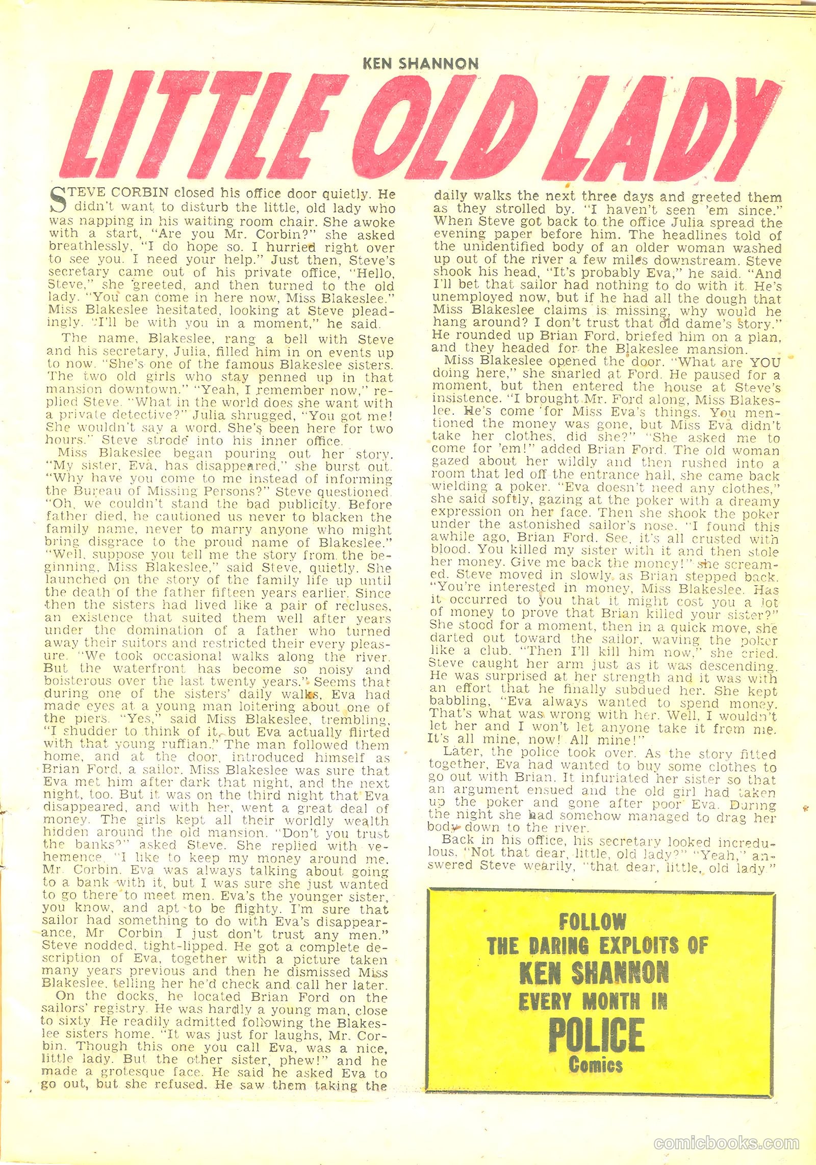 Ken Shannon #8 (1952) — page 25 of 36