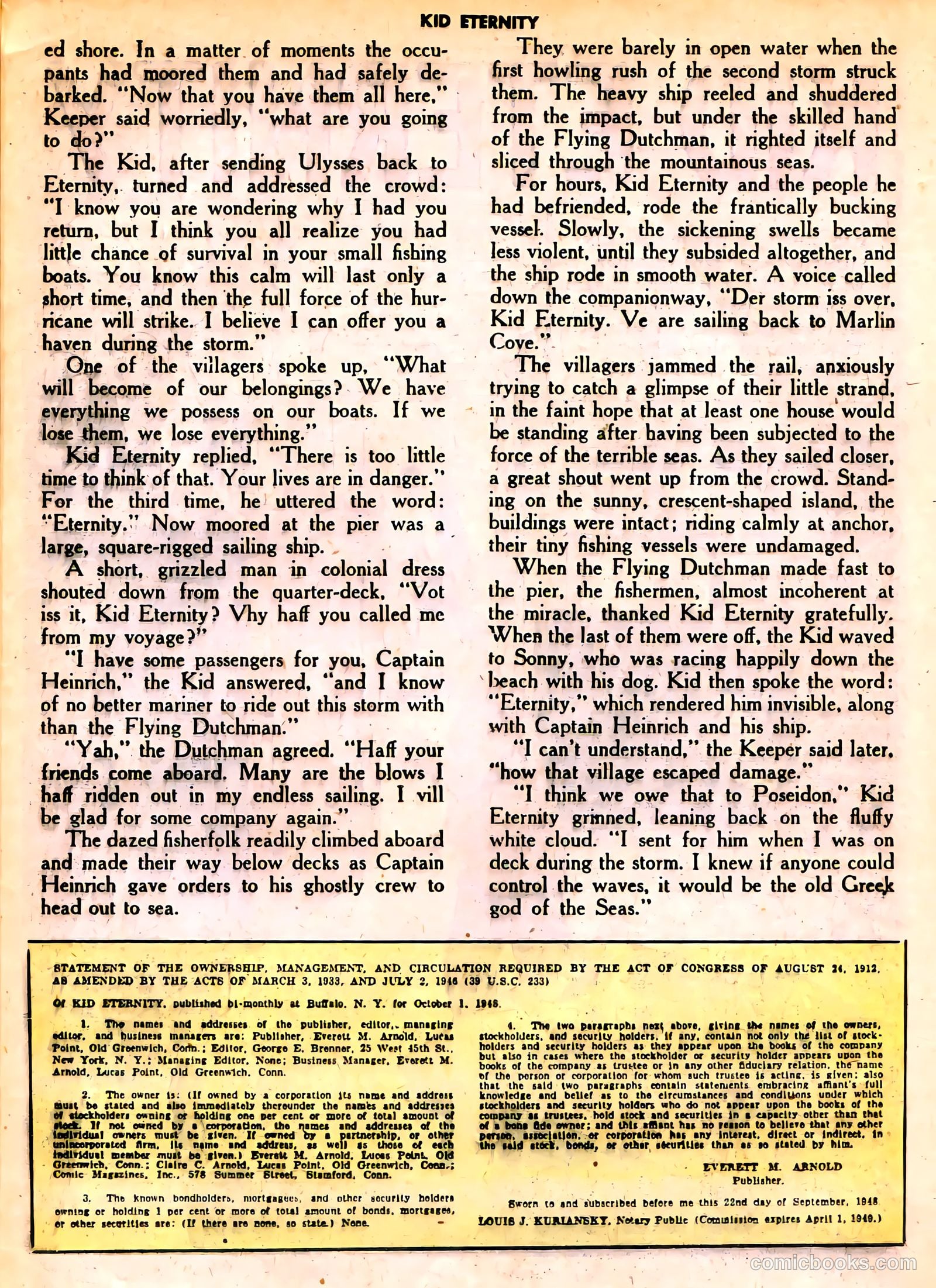 Kid Eternity #14 (1949) — page 35 of 52