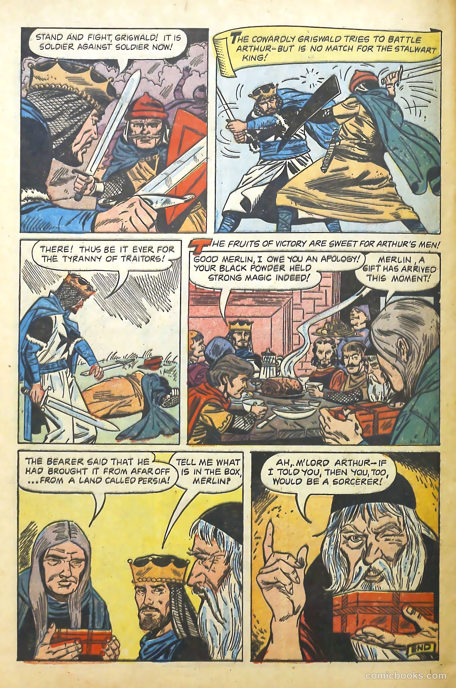 Knights of the Round Table #10 (1957) — page 34 of 36