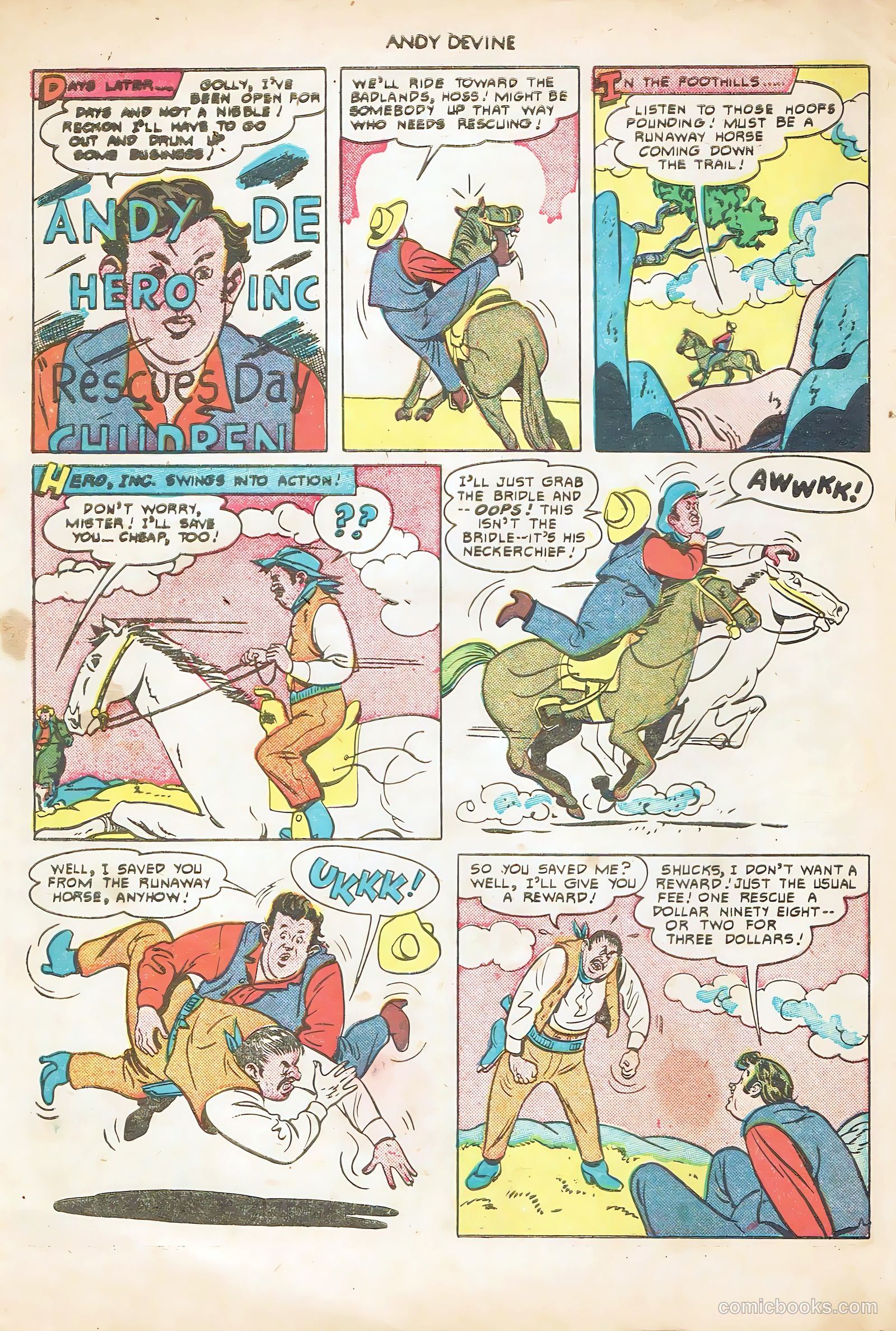Andy Devine [Andy Devine Western] #2 (1951) — page 6 of 36
