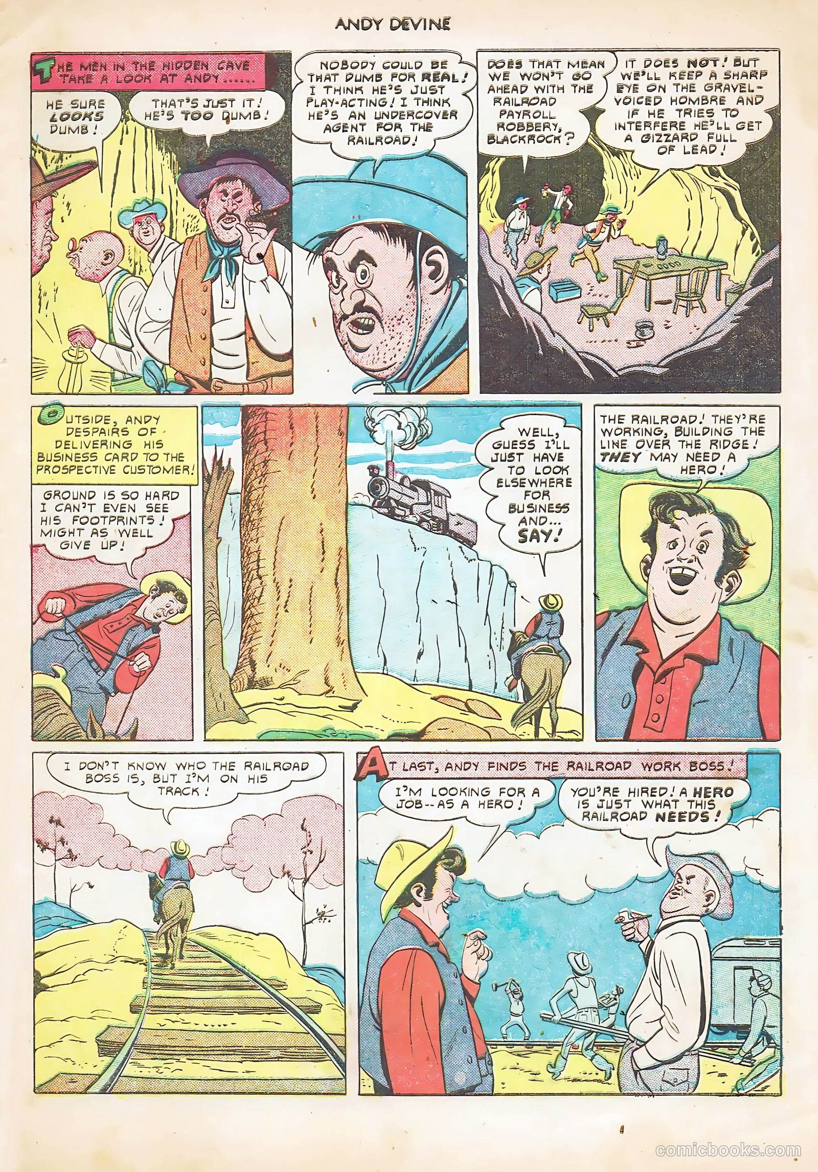 Andy Devine [Andy Devine Western] #2 (1951) — page 9 of 36