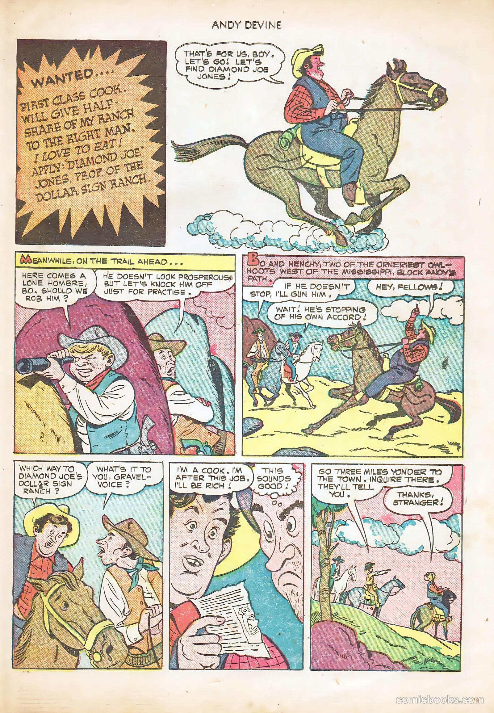 Andy Devine [Andy Devine Western] #2 (1951) — page 19 of 36