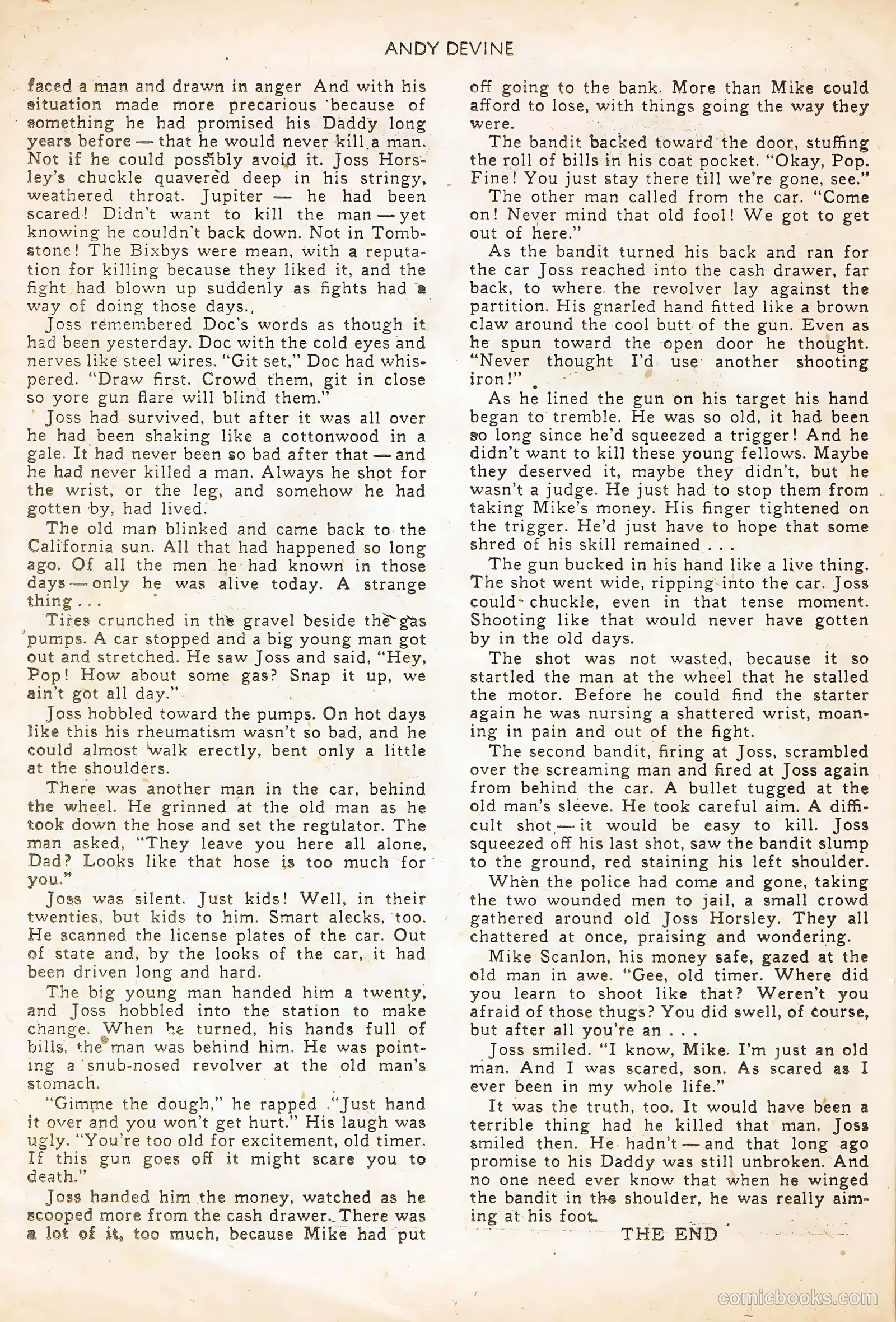 Andy Devine [Andy Devine Western] #2 (1951) — page 26 of 36