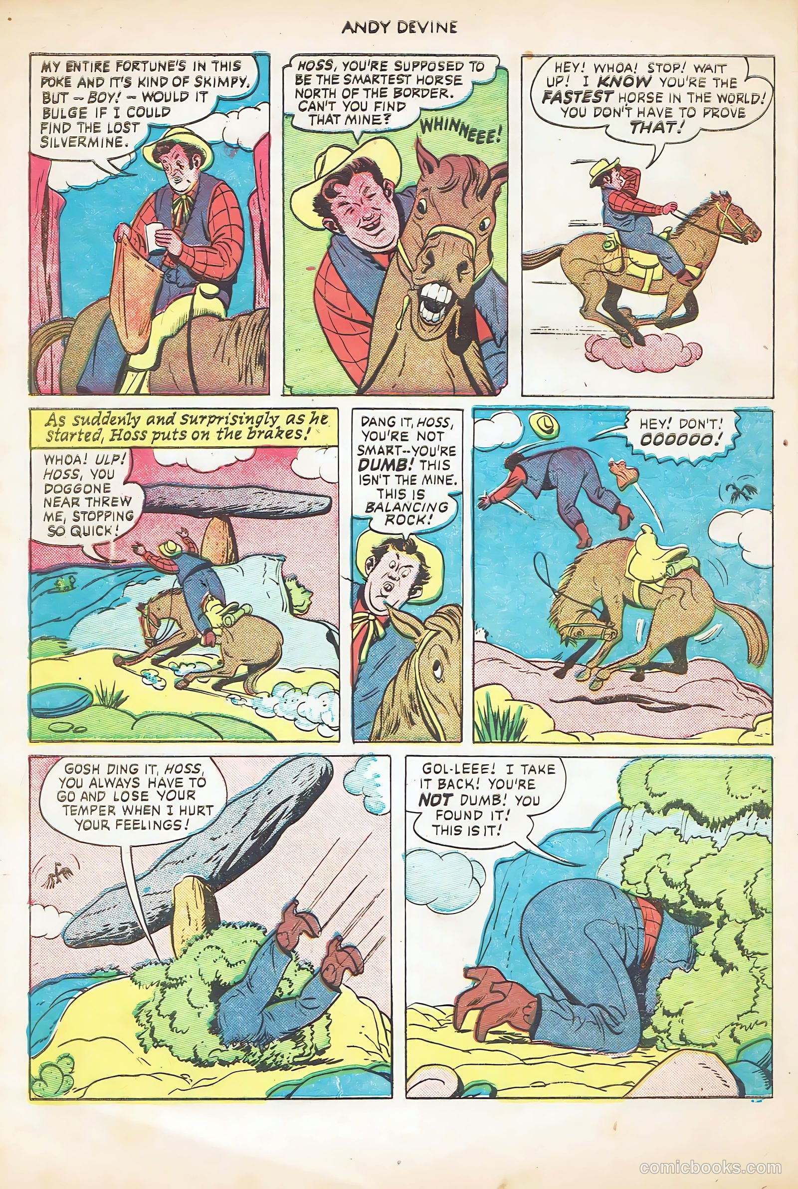 Andy Devine [Andy Devine Western] #2 (1951) — page 28 of 36