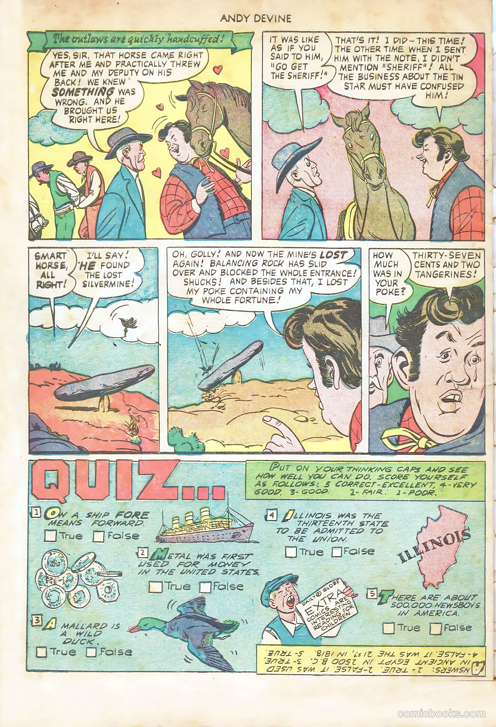 Andy Devine [Andy Devine Western] #2 (1951) — page 34 of 36