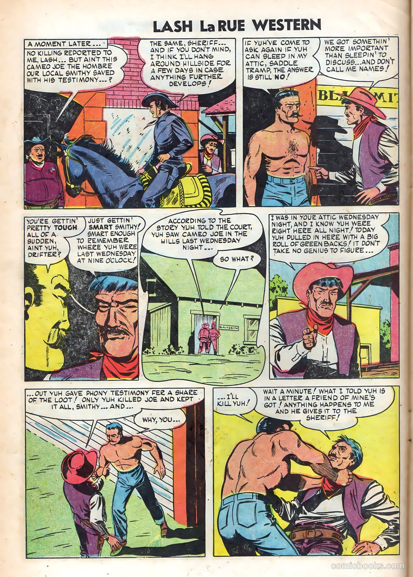 Lash La Rue Western #48 (1954) — page 14 of 36