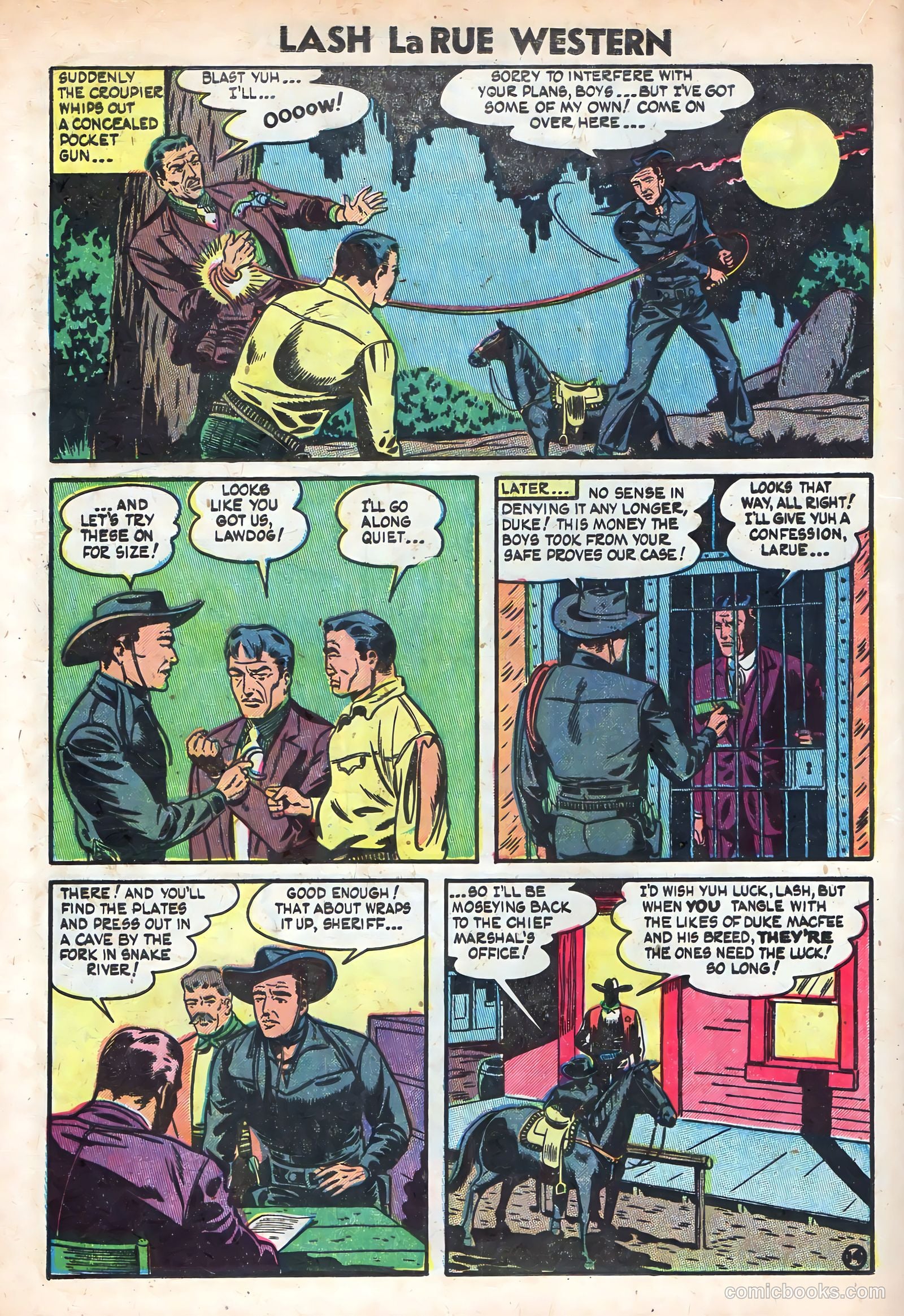 Lash La Rue Western #49 (1954) — page 16 of 36