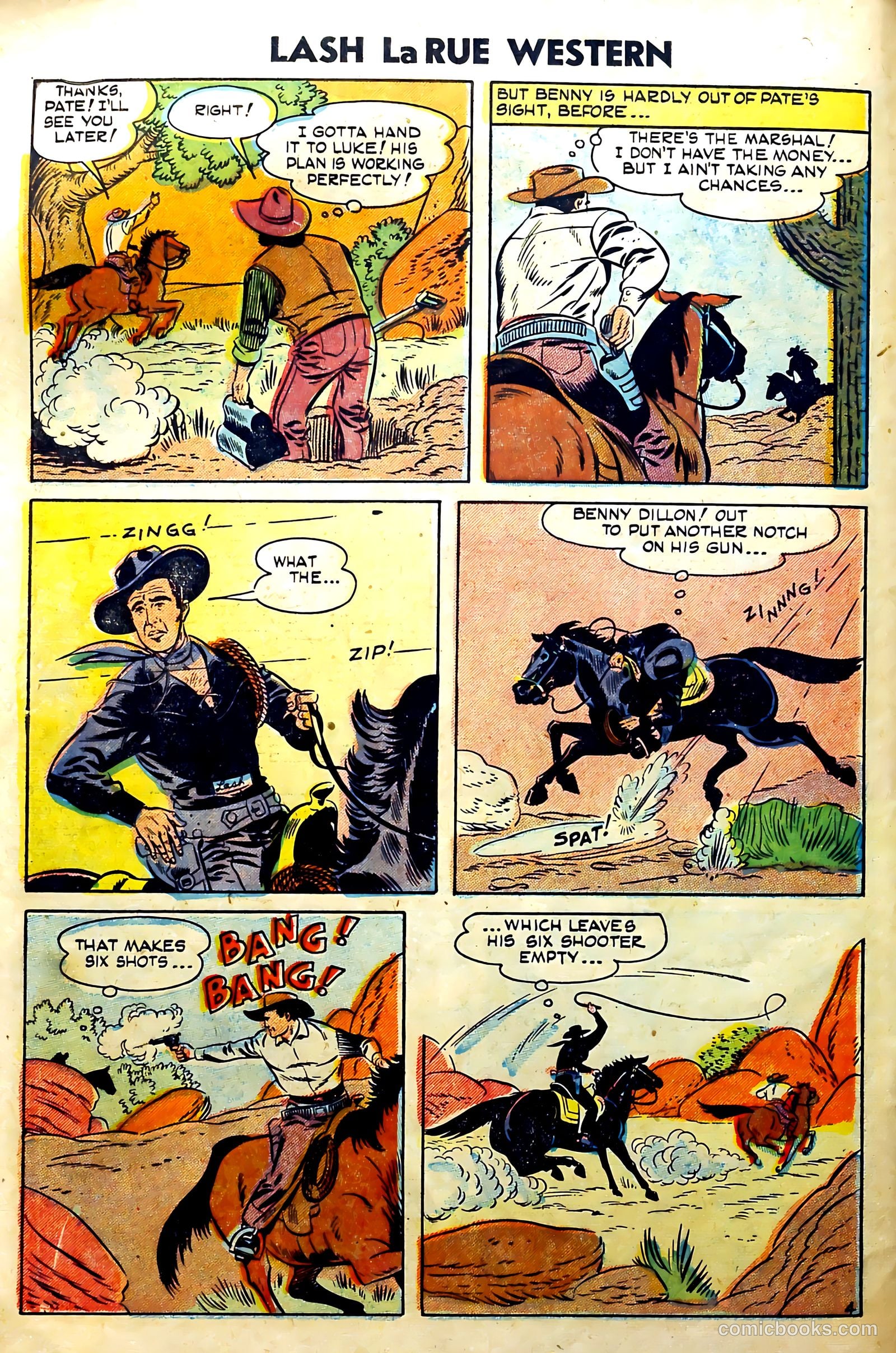 Lash La Rue Western #51 (1954) — page 6 of 36