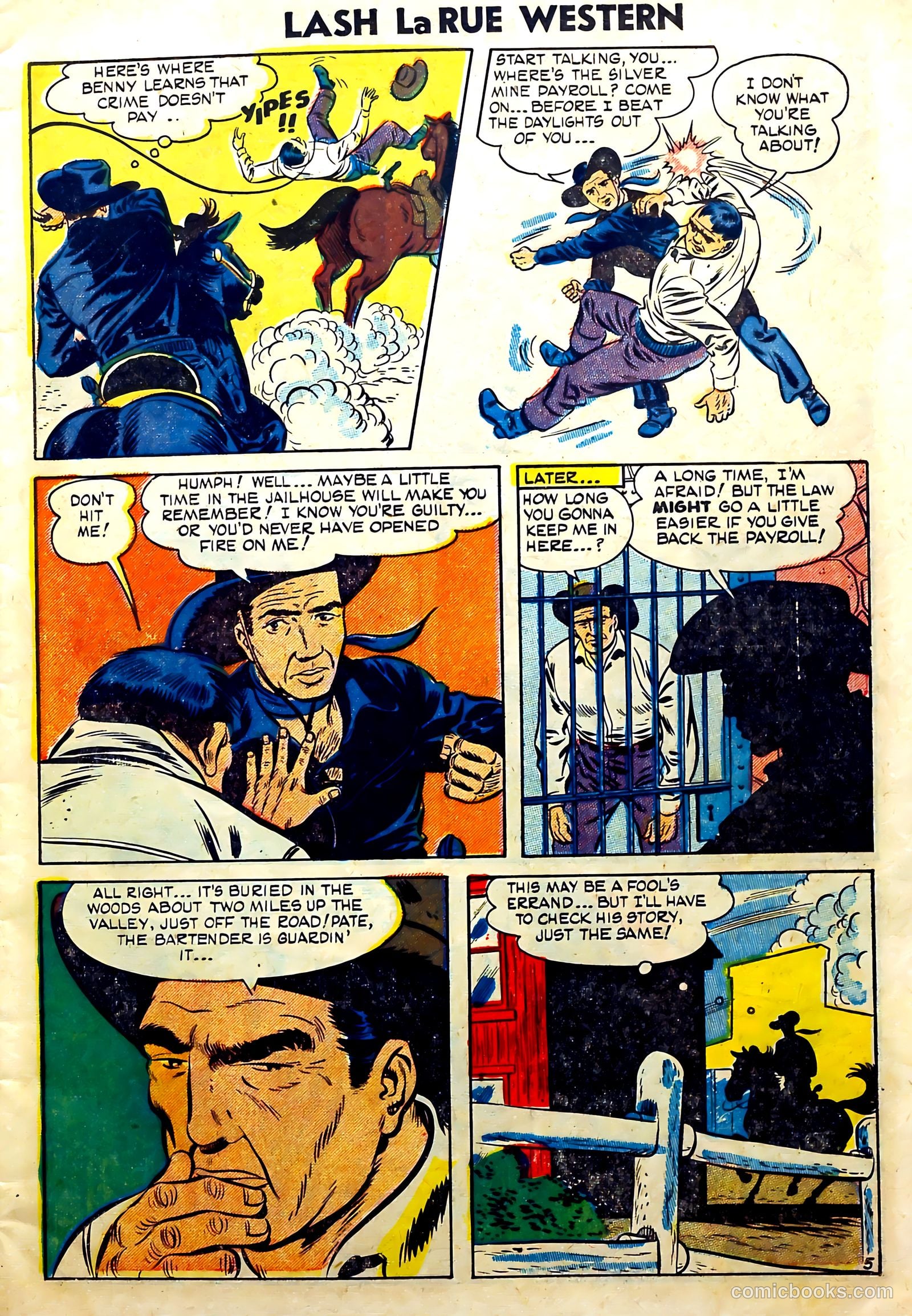 Lash La Rue Western #51 (1954) — page 7 of 36