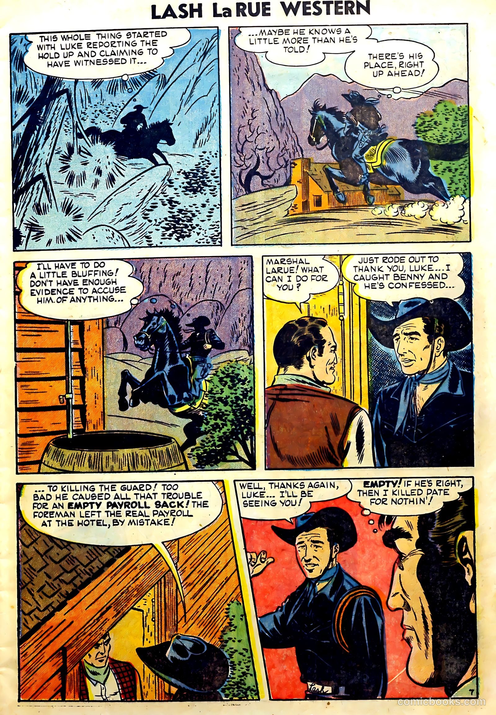 Lash La Rue Western #51 (1954) — page 9 of 36