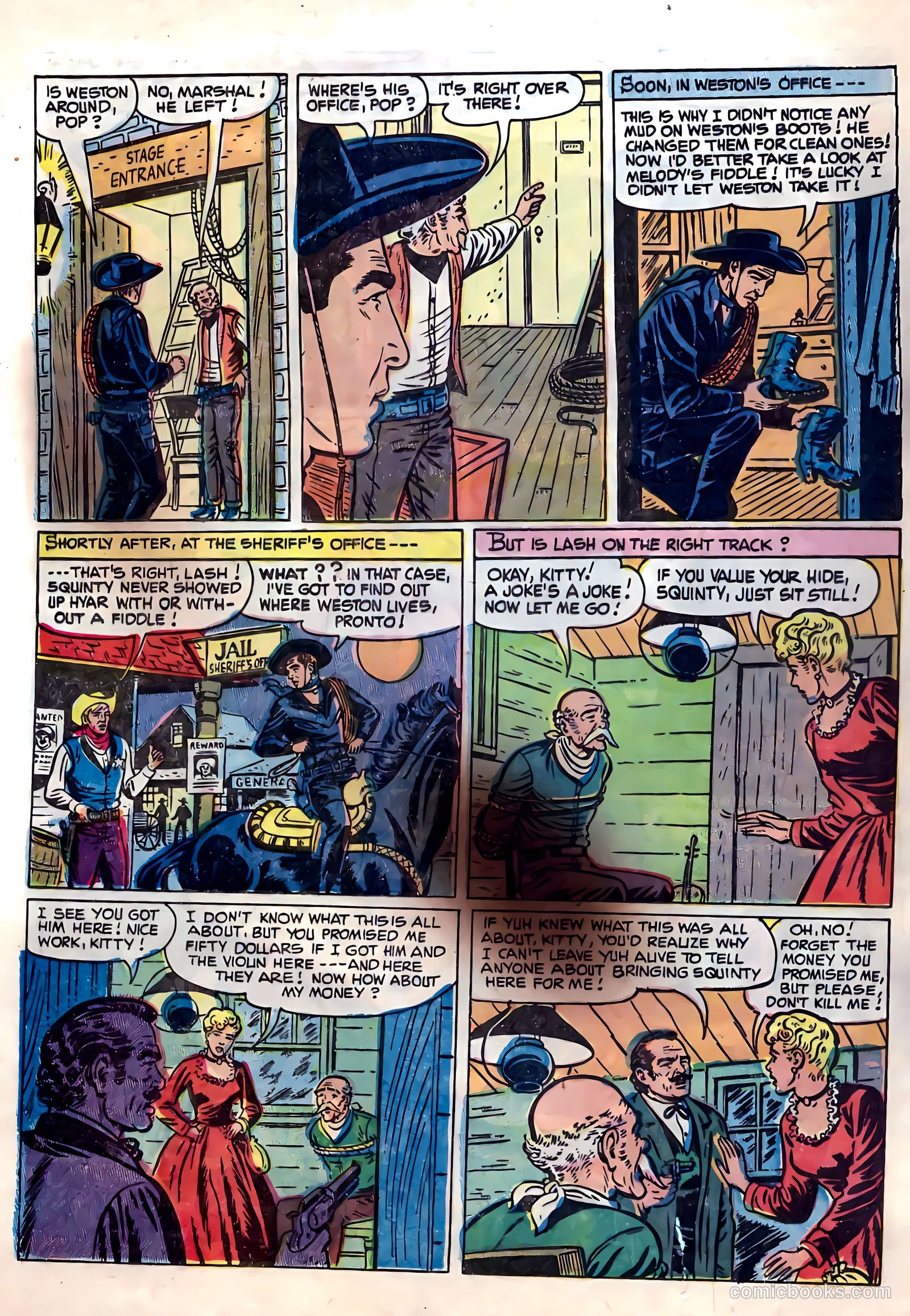 Lash La Rue Western #55 (1955) — page 23 of 33