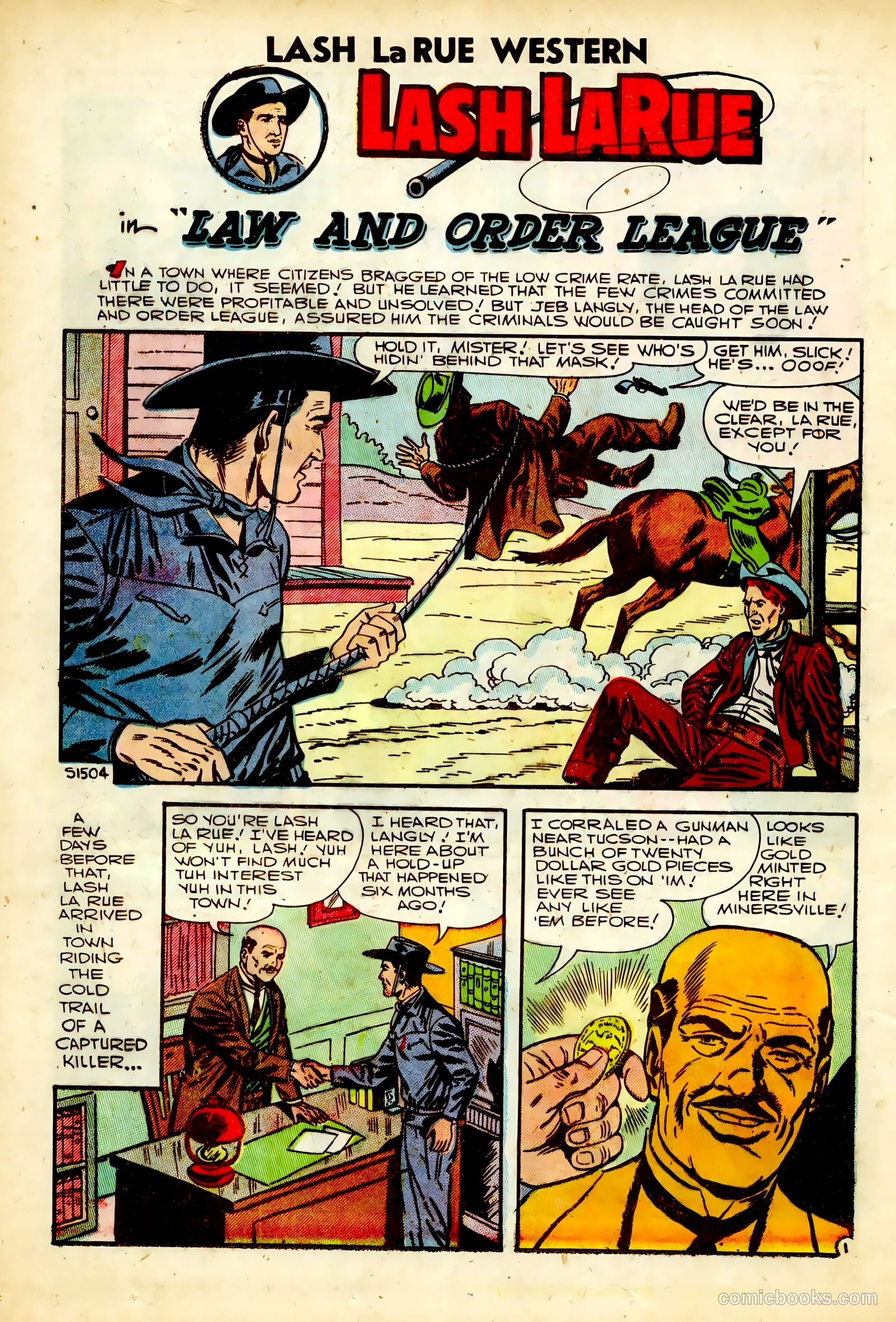 Lash La Rue Western #63 (1957) — page 12 of 36