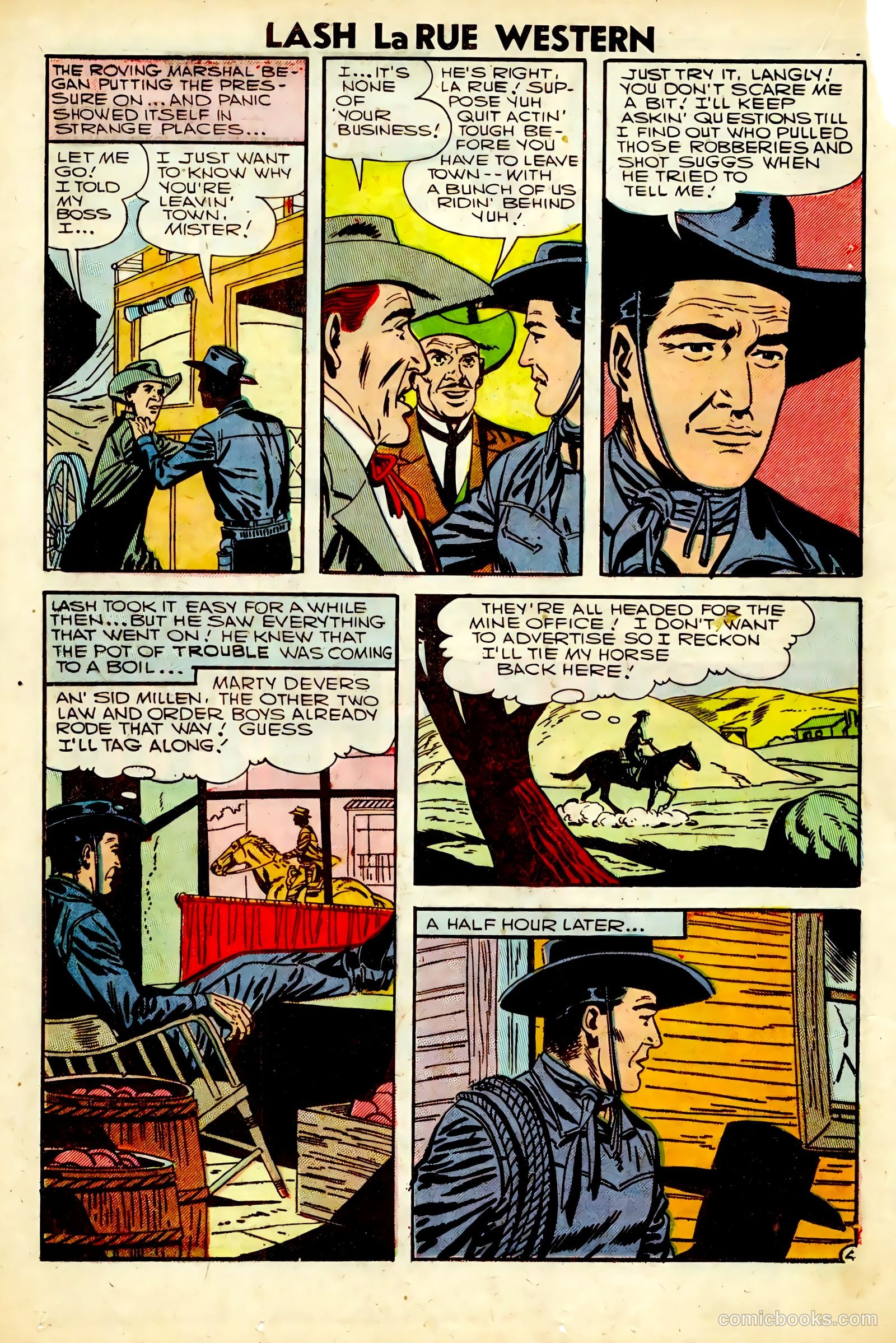 Lash La Rue Western #63 (1957) — page 16 of 36
