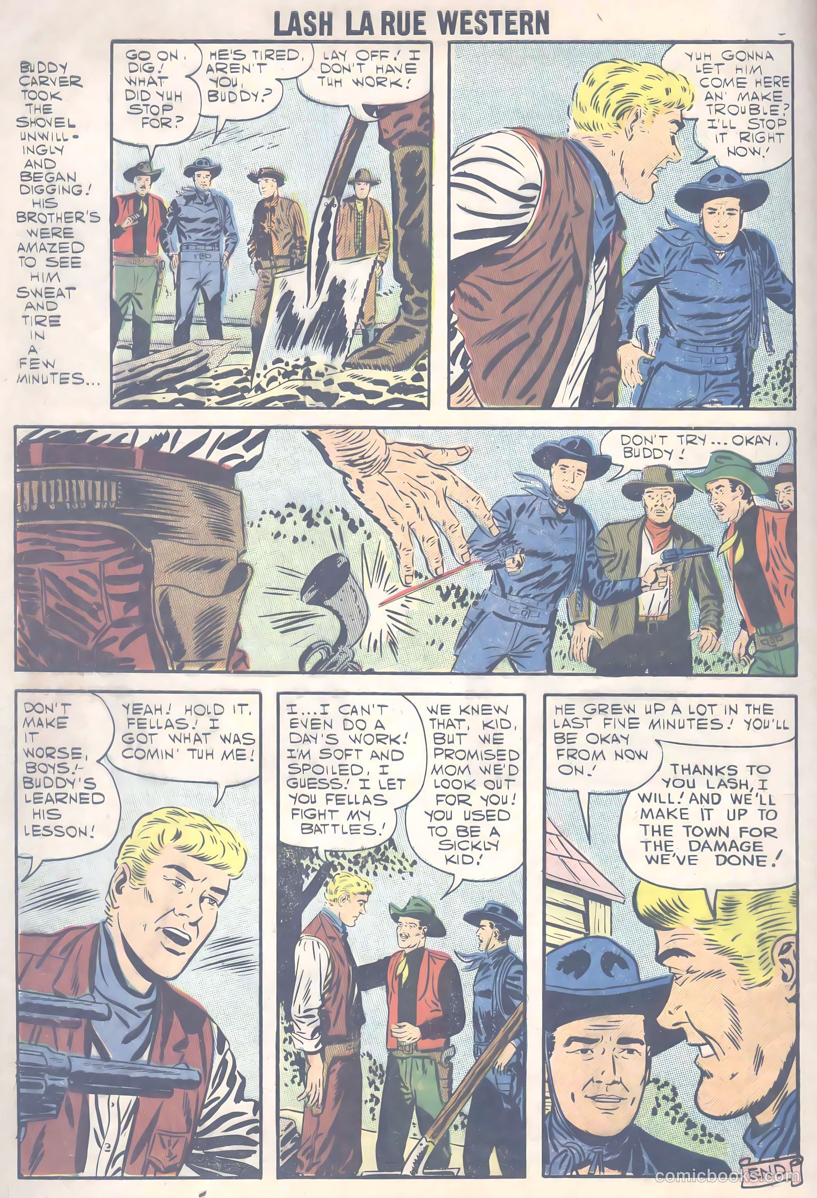 Lash La Rue Western #66 (1957) — page 9 of 37