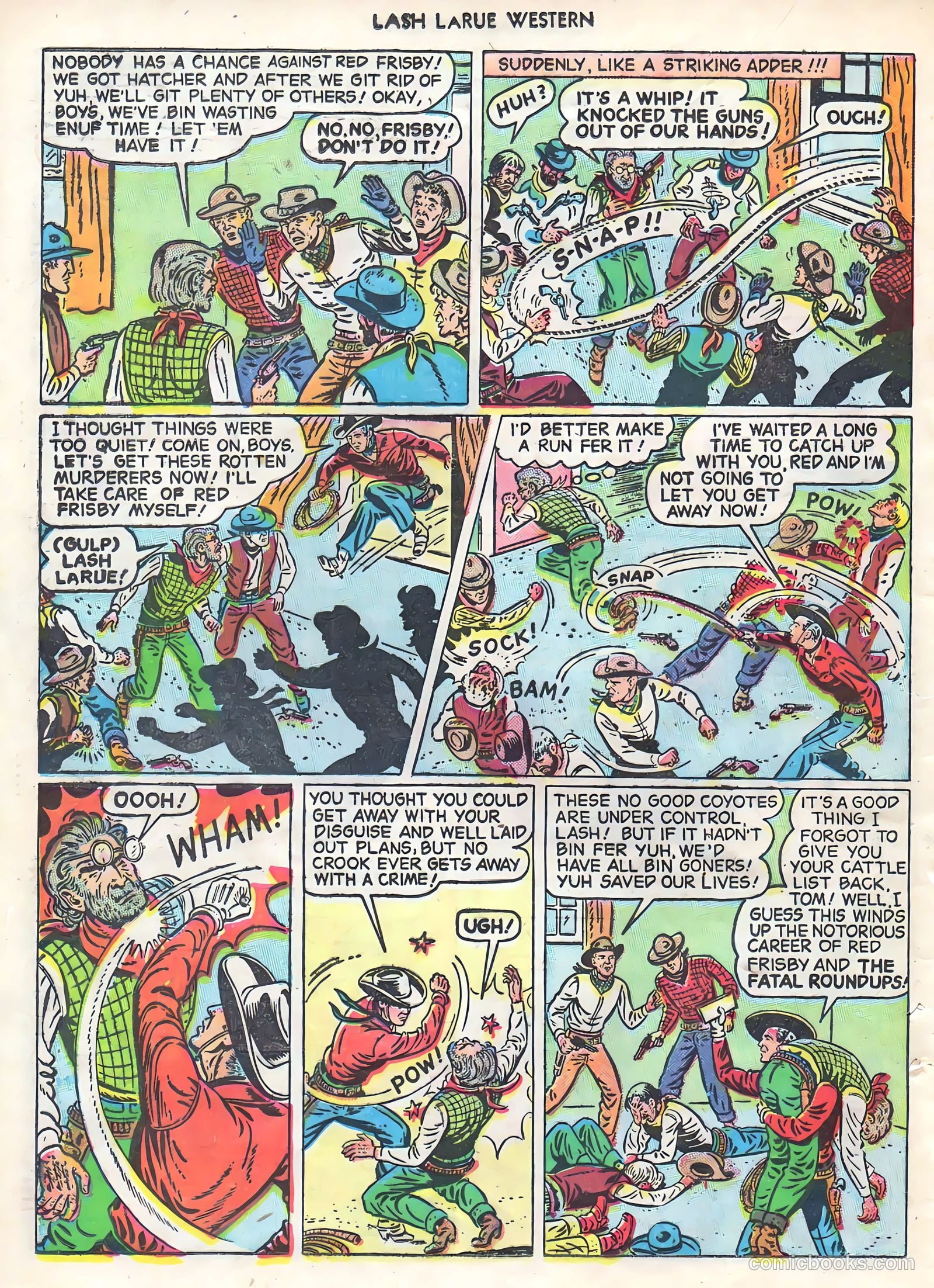 Lash LaRue Western #1 (1949) — page 20 of 36