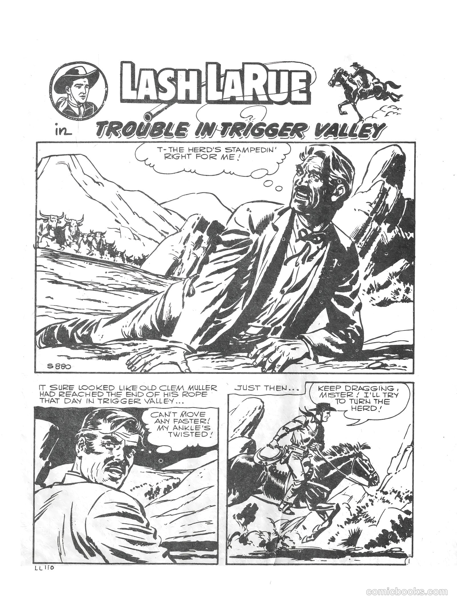 Lash Larue Western #110 (1956) — page 3 of 28
