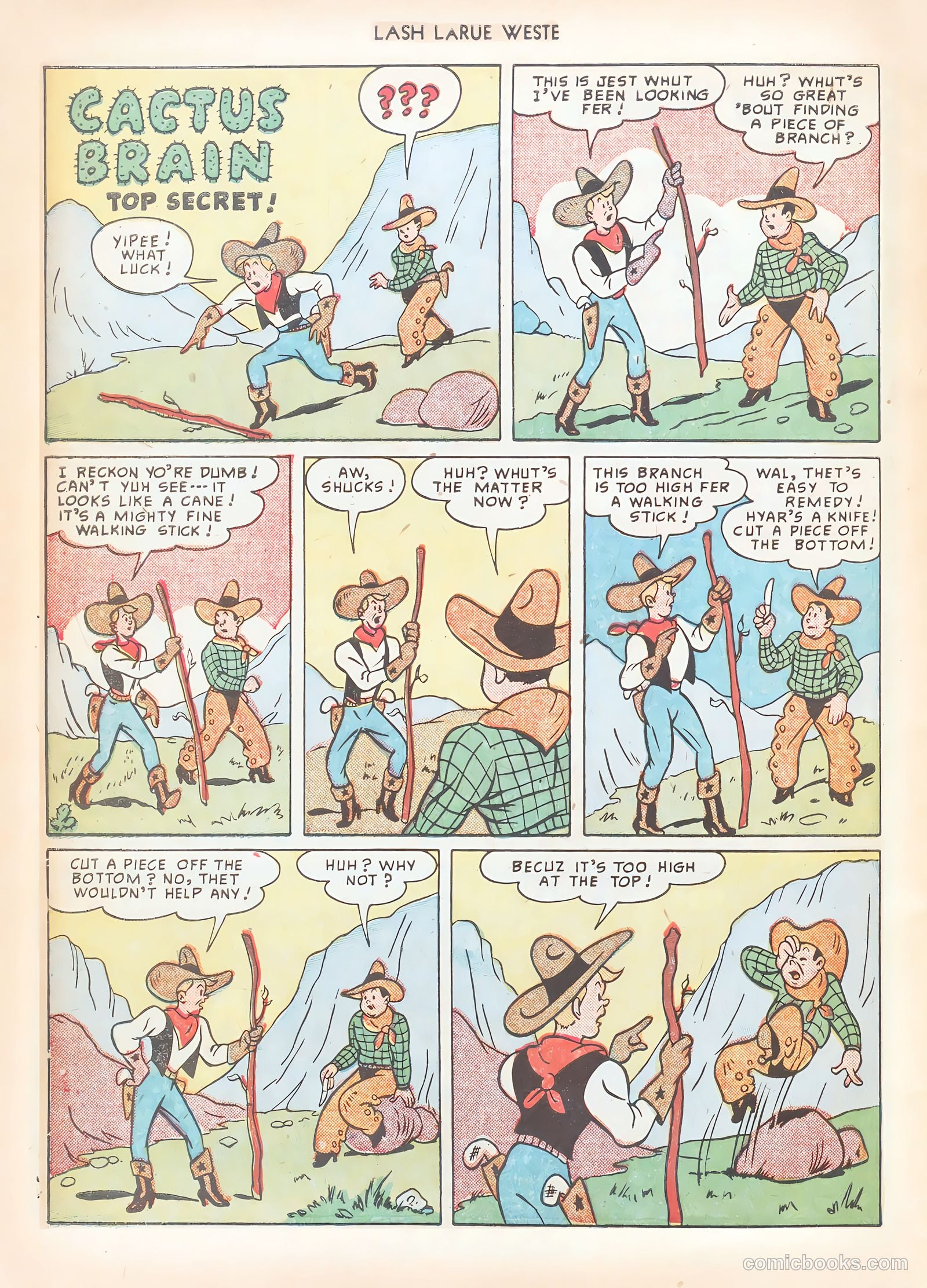 Lash LaRue Western #12 (1951) — page 34 of 52