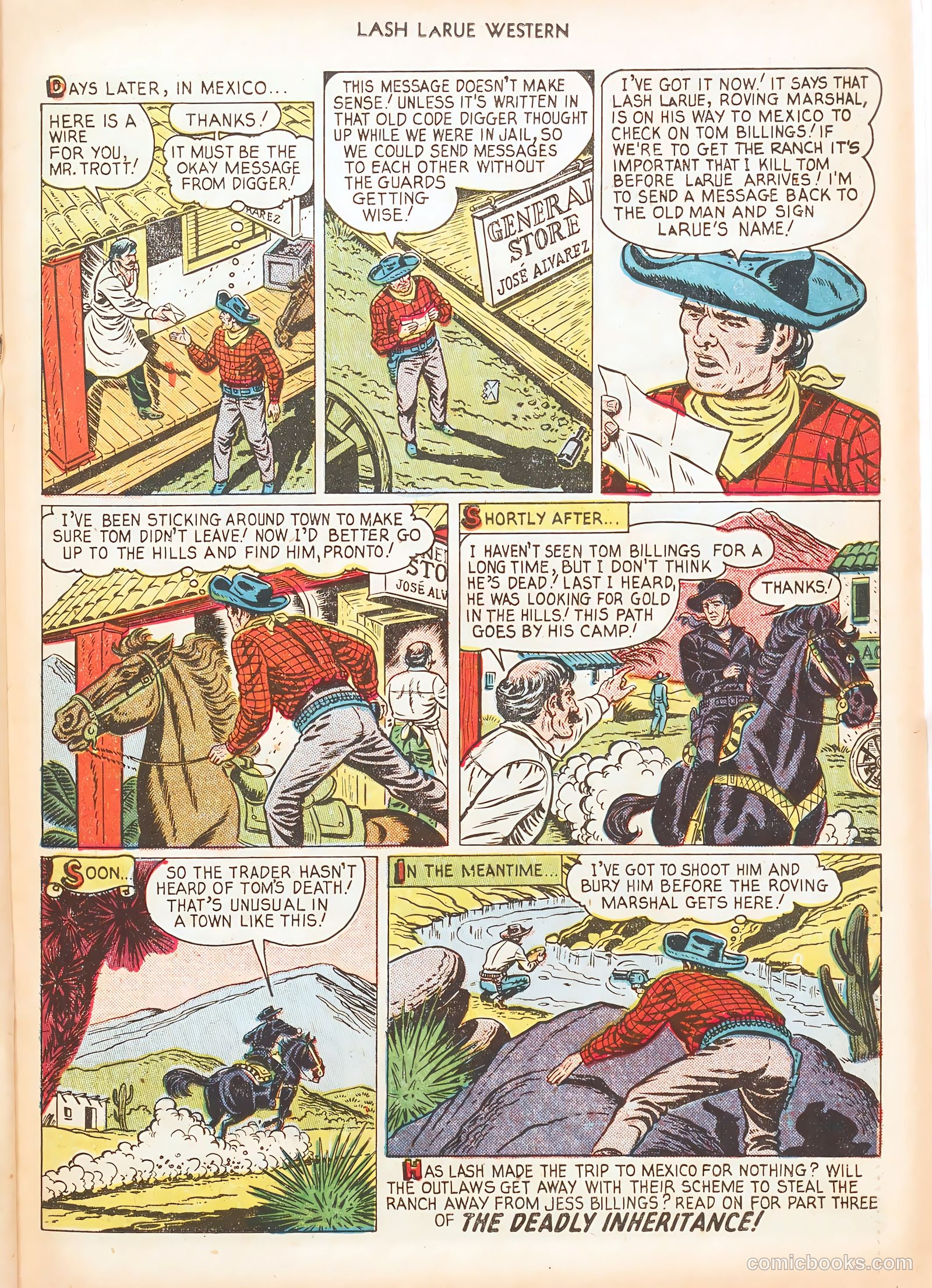 Lash LaRue Western #16 (1951) — page 23 of 36