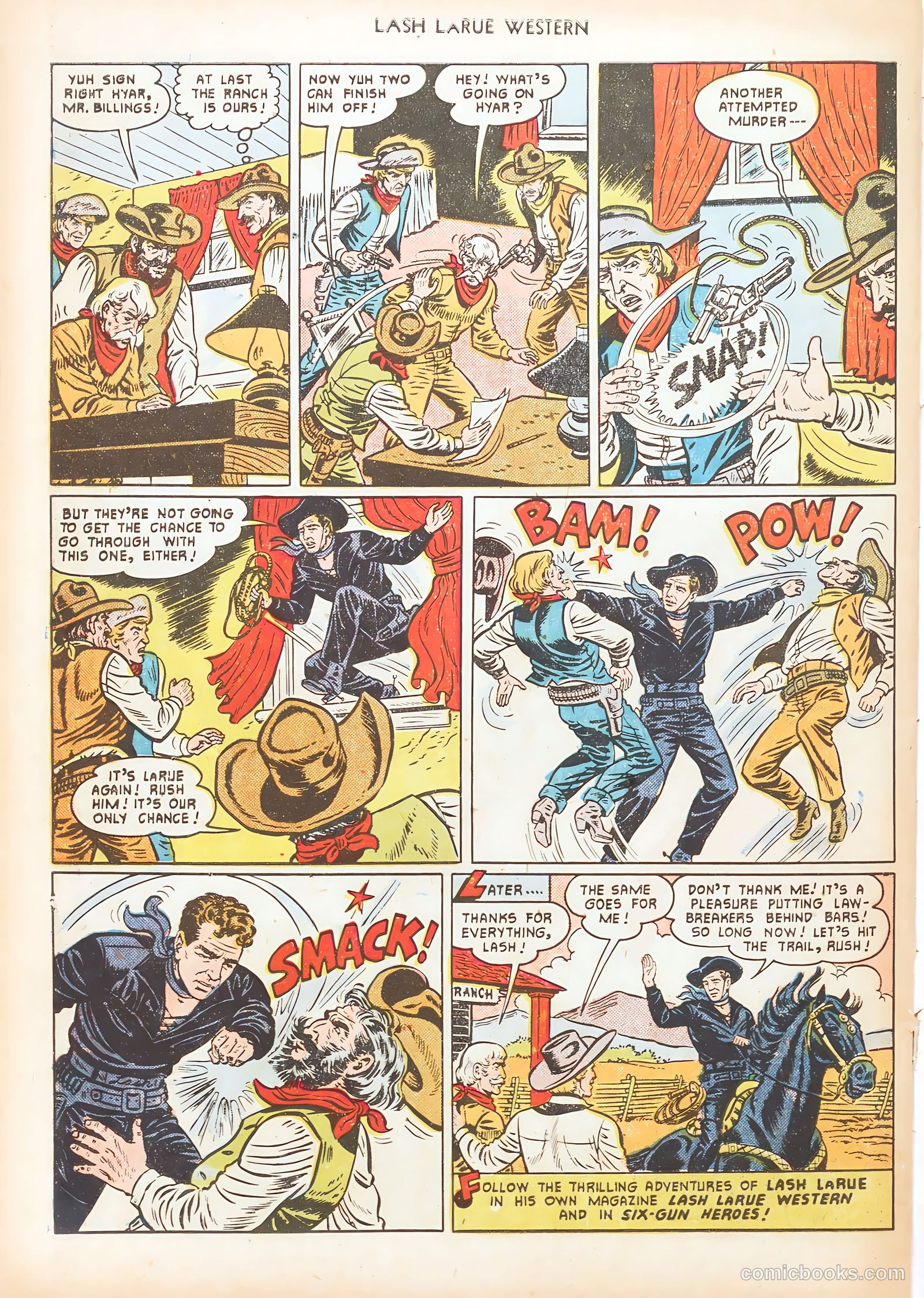 Lash LaRue Western #16 (1951) — page 34 of 36