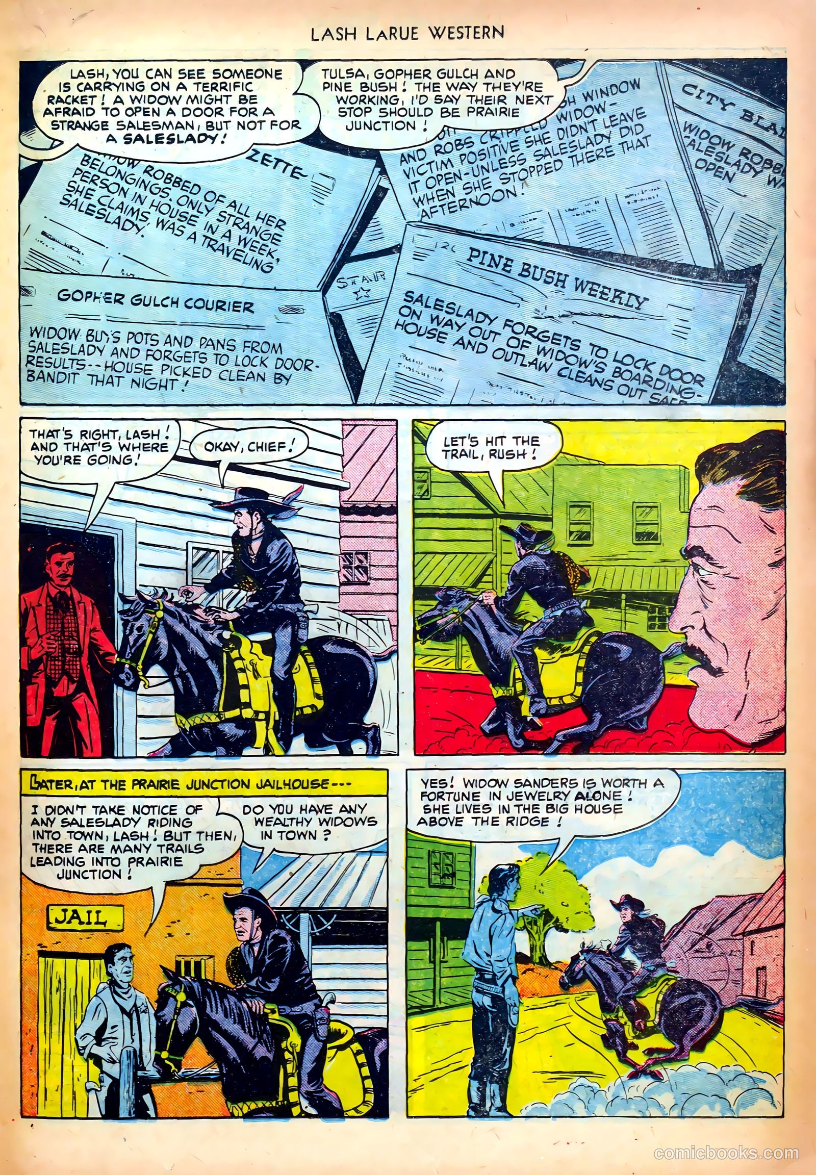 Lash LaRue Western #18 (1951) — page 19 of 36