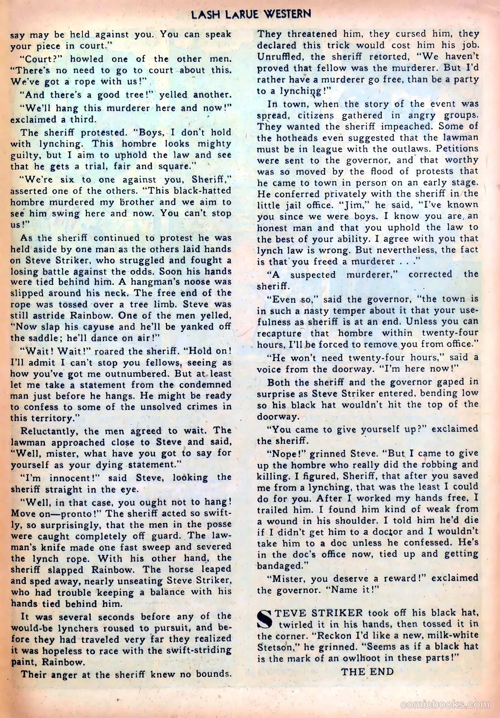 Lash LaRue Western #19 (1951) — page 25 of 36