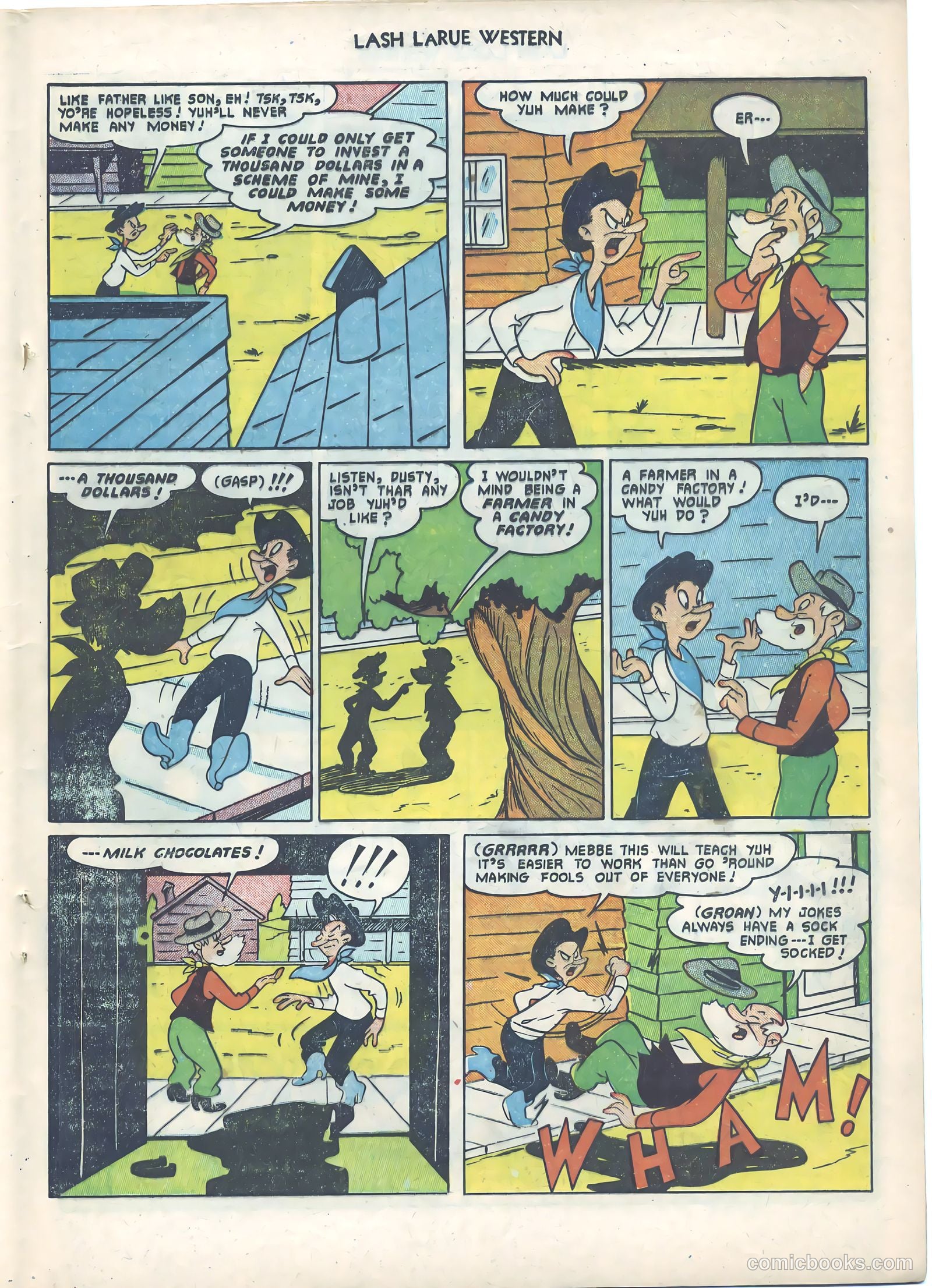 Lash LaRue Western #21 (1951) — page 21 of 36