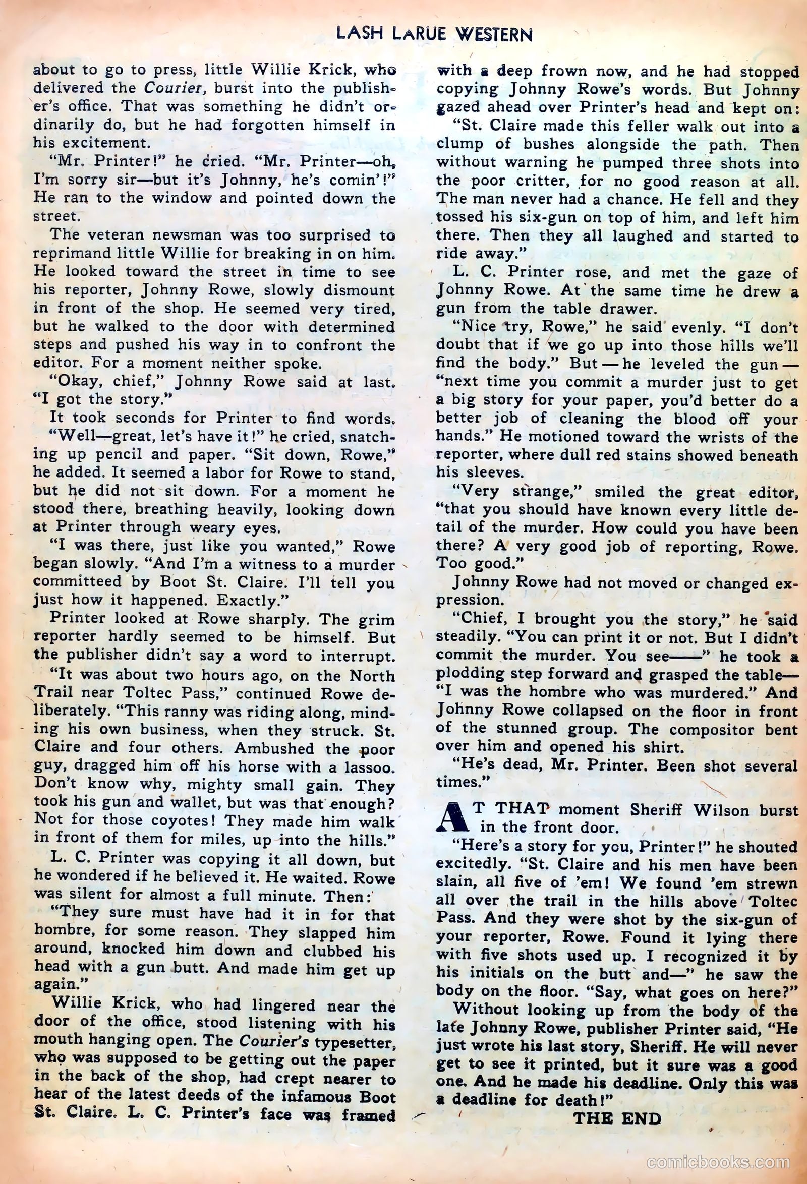 Lash LaRue Western #25 (1952) — page 28 of 33