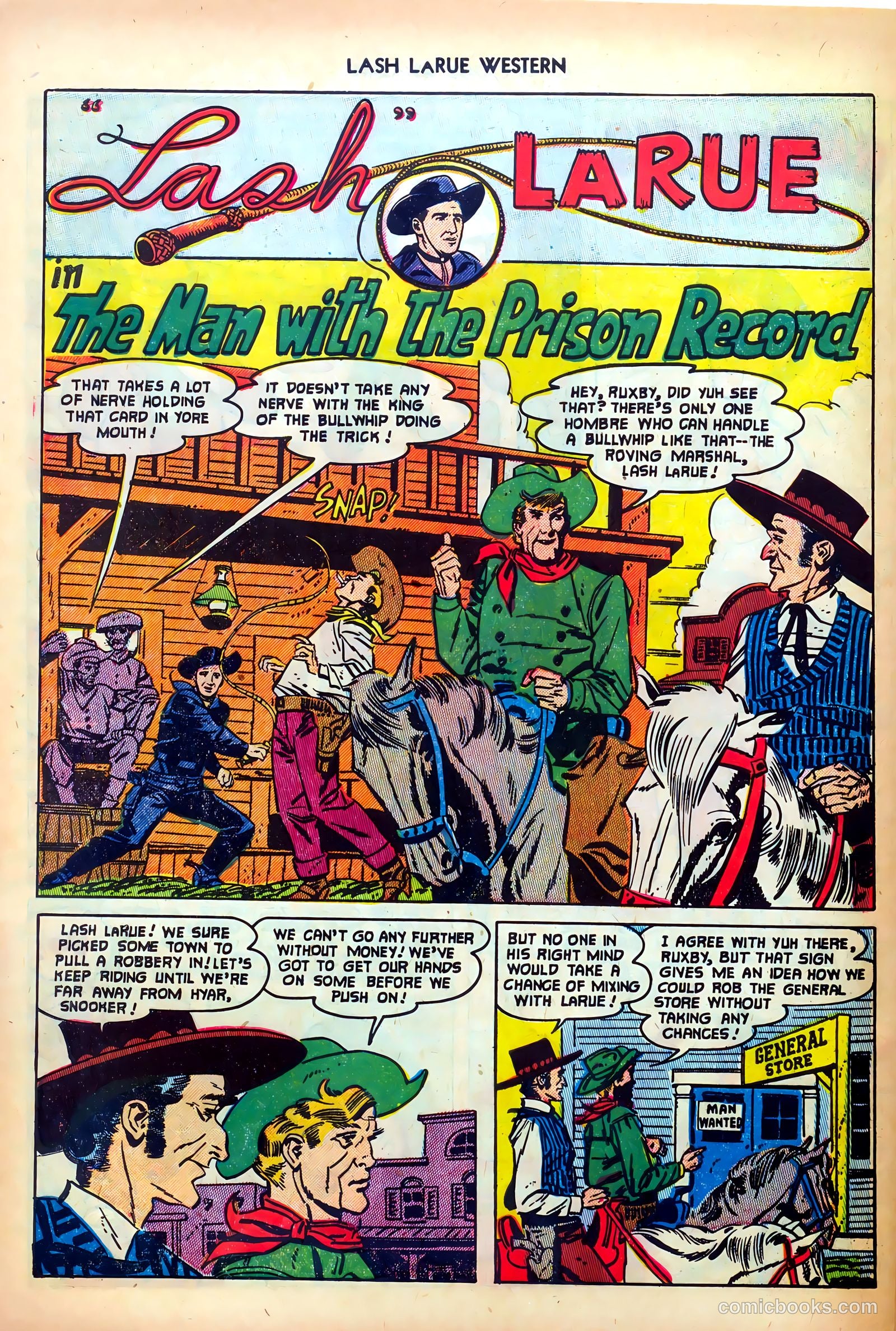 Lash LaRue Western #28 (1952) — page 28 of 36