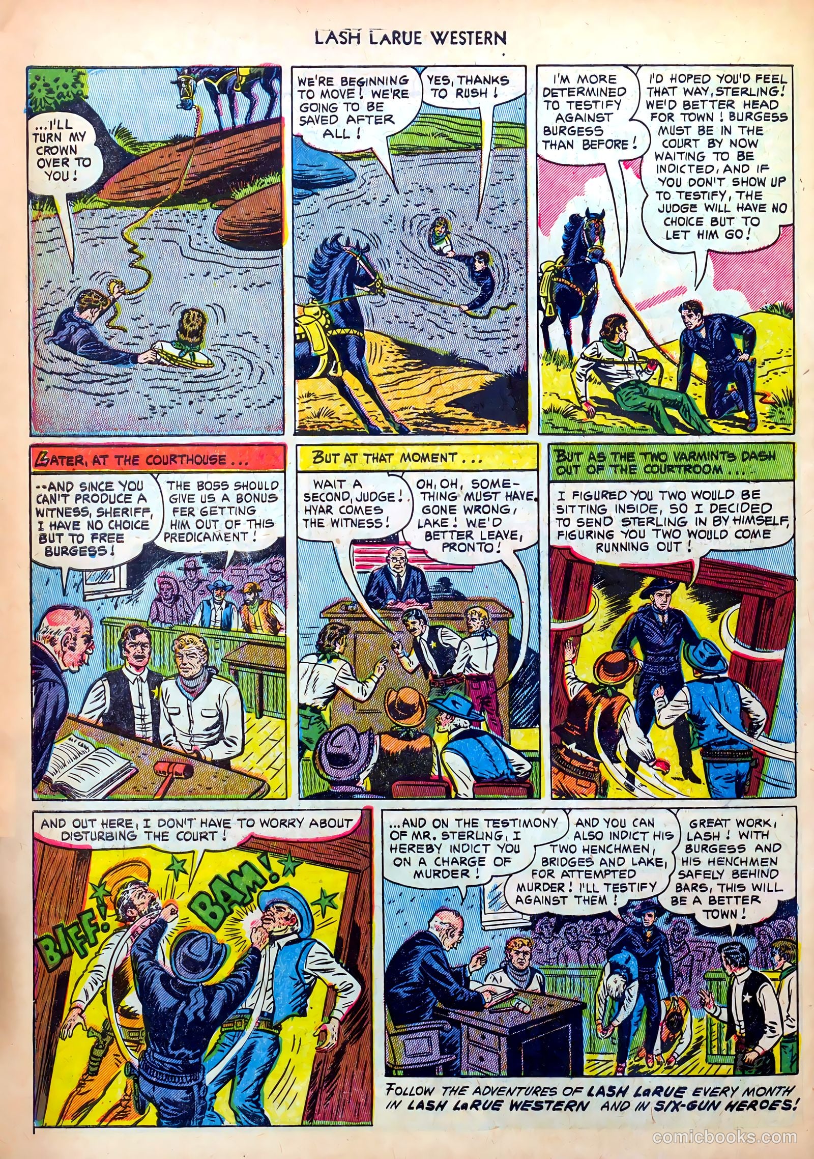 Lash LaRue Western #34 (1952) — page 34 of 36