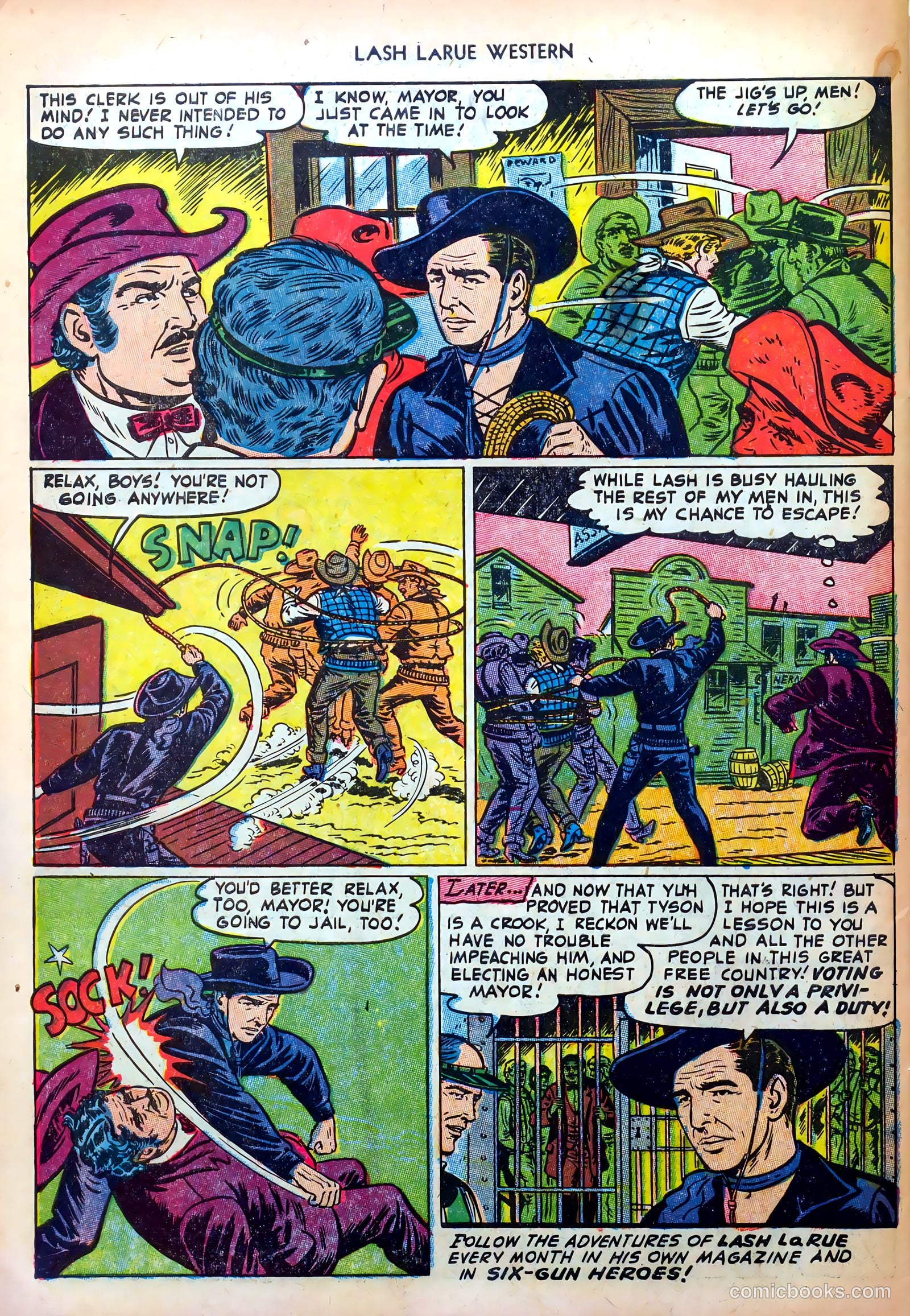 Lash LaRue Western #35 (1952) — page 34 of 36
