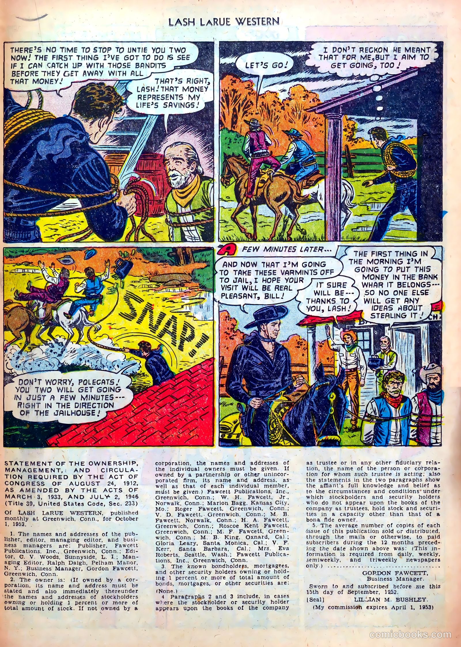 Lash LaRue Western #36 (1953) — page 19 of 36