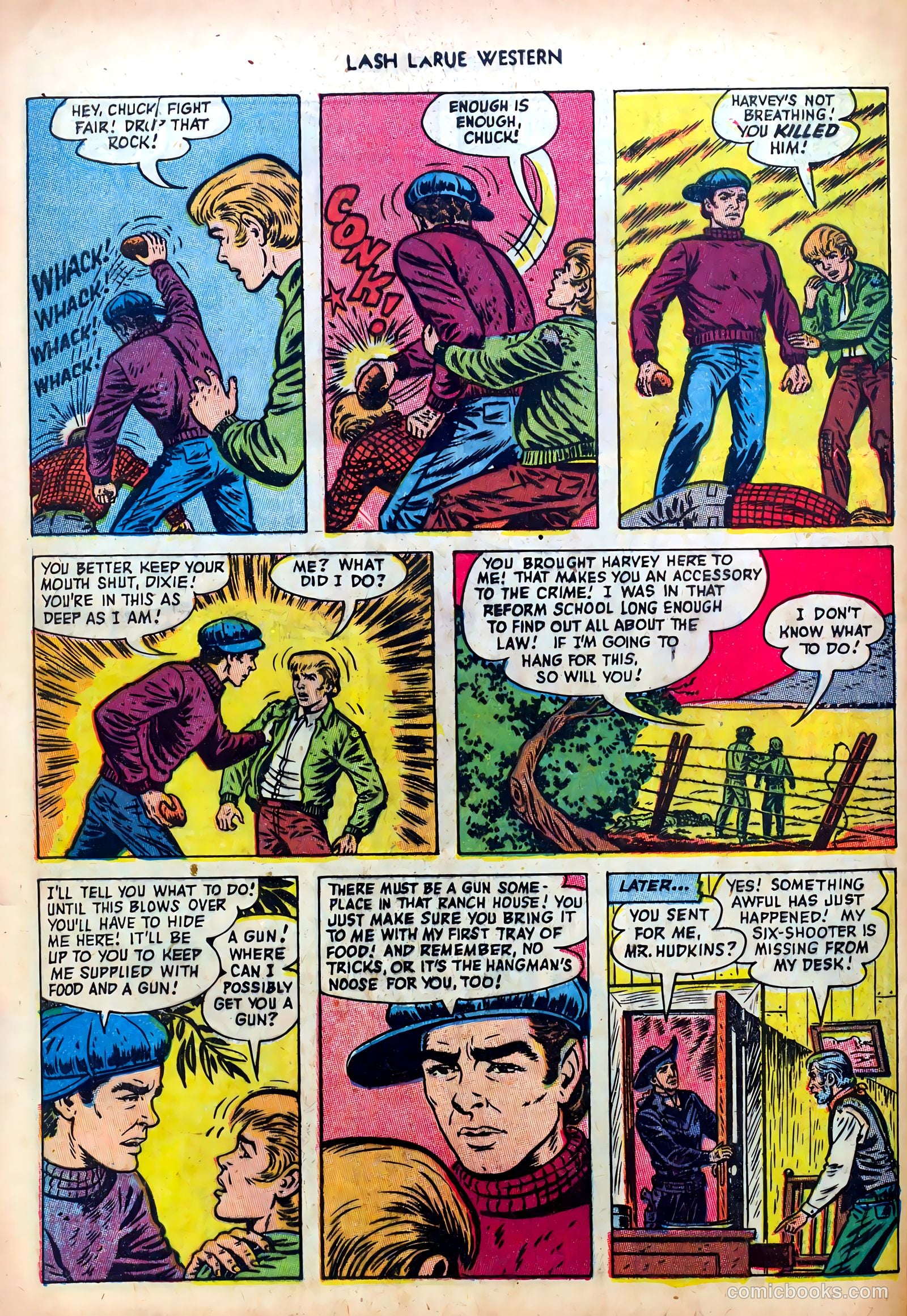Lash LaRue Western #39 (1953) — page 32 of 36