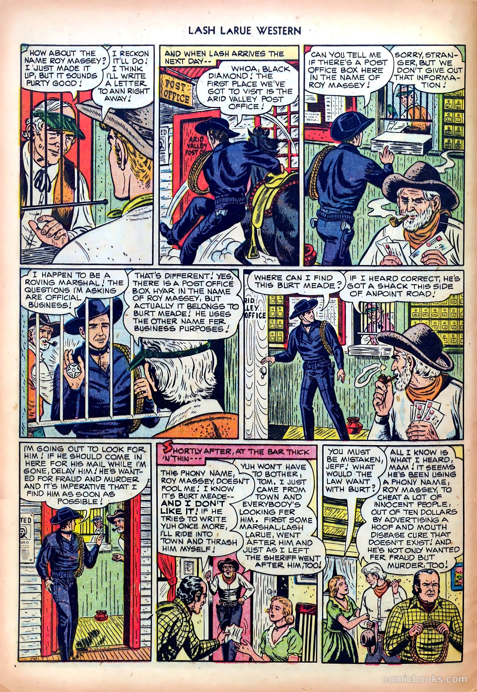 Lash LaRue Western #4 (1950) — page 8 of 36
