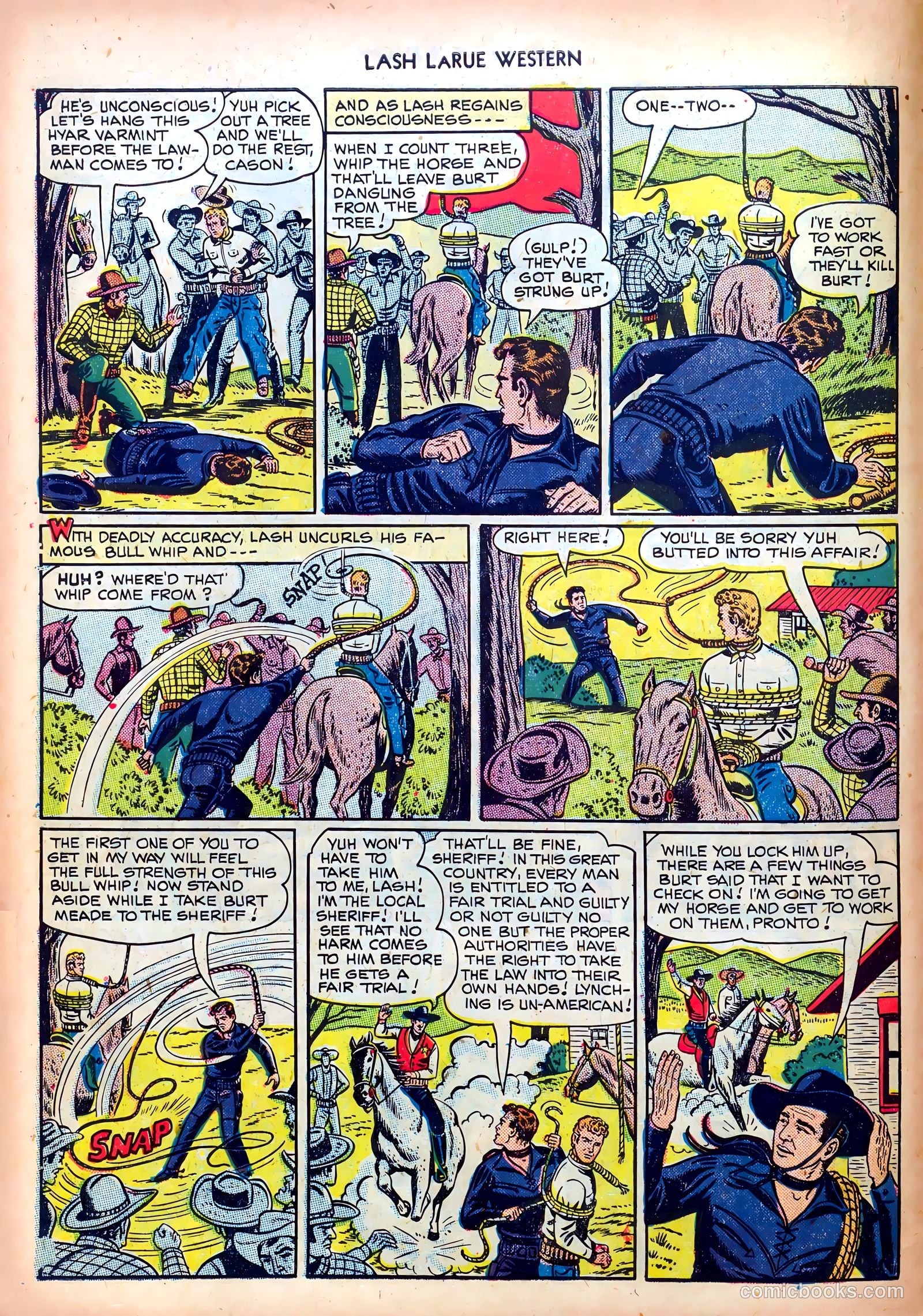 Lash LaRue Western #4 (1950) — page 10 of 36