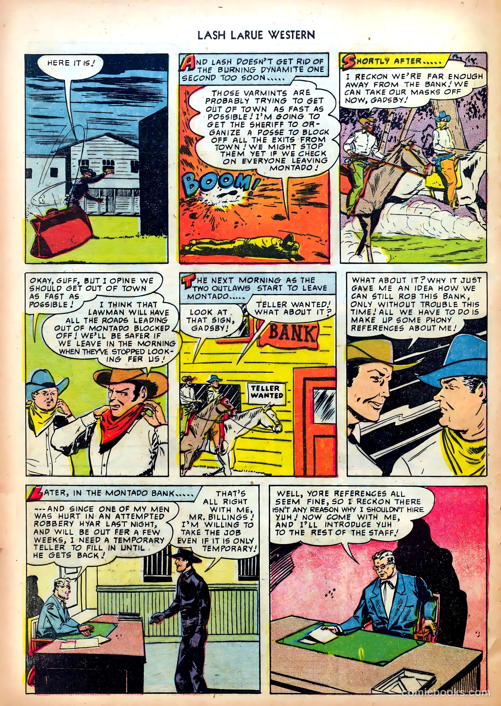 Lash LaRue Western #4 (1950) — page 20 of 36