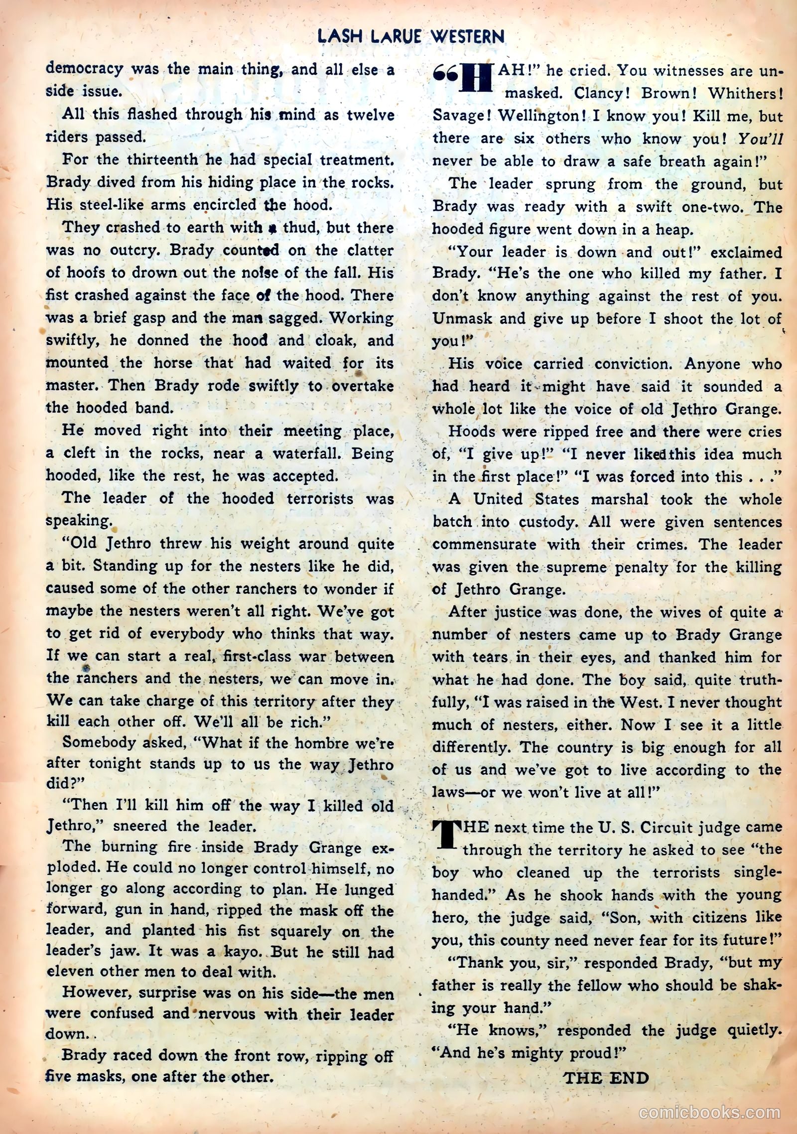 Lash LaRue Western #4 (1950) — page 26 of 36