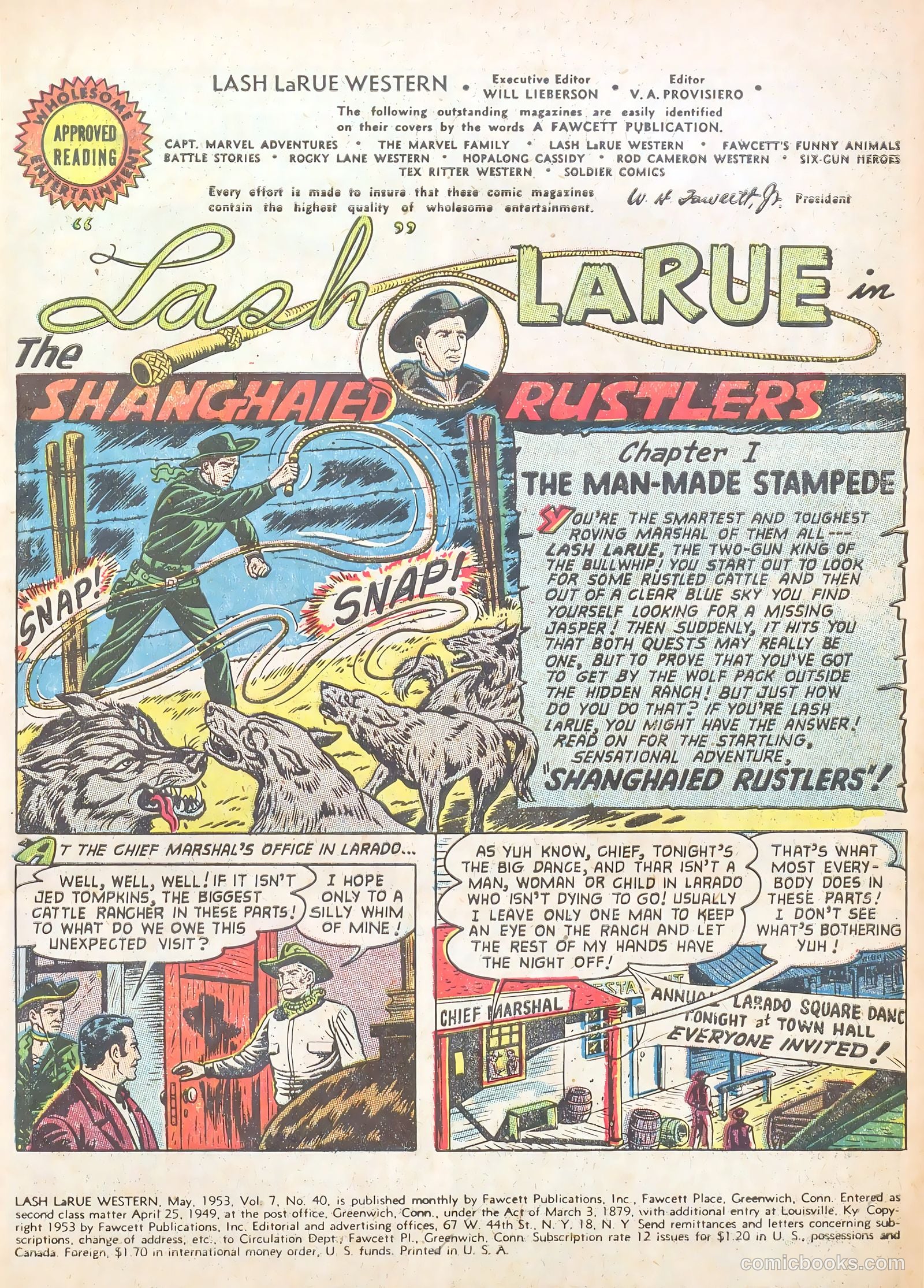 Lash LaRue Western #40 (1953) — page 3 of 37