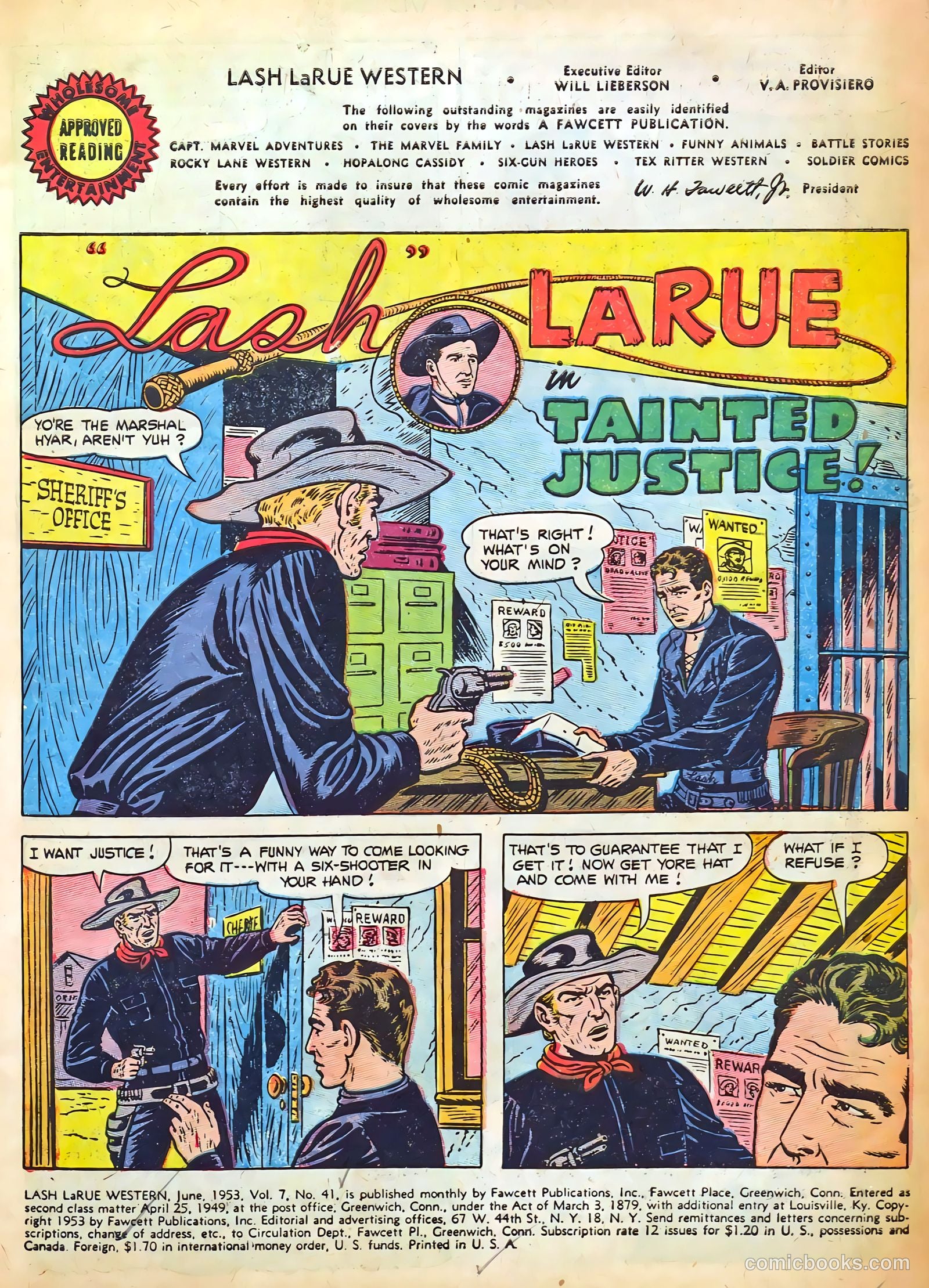 Lash LaRue Western #41 (1953) — page 3 of 36