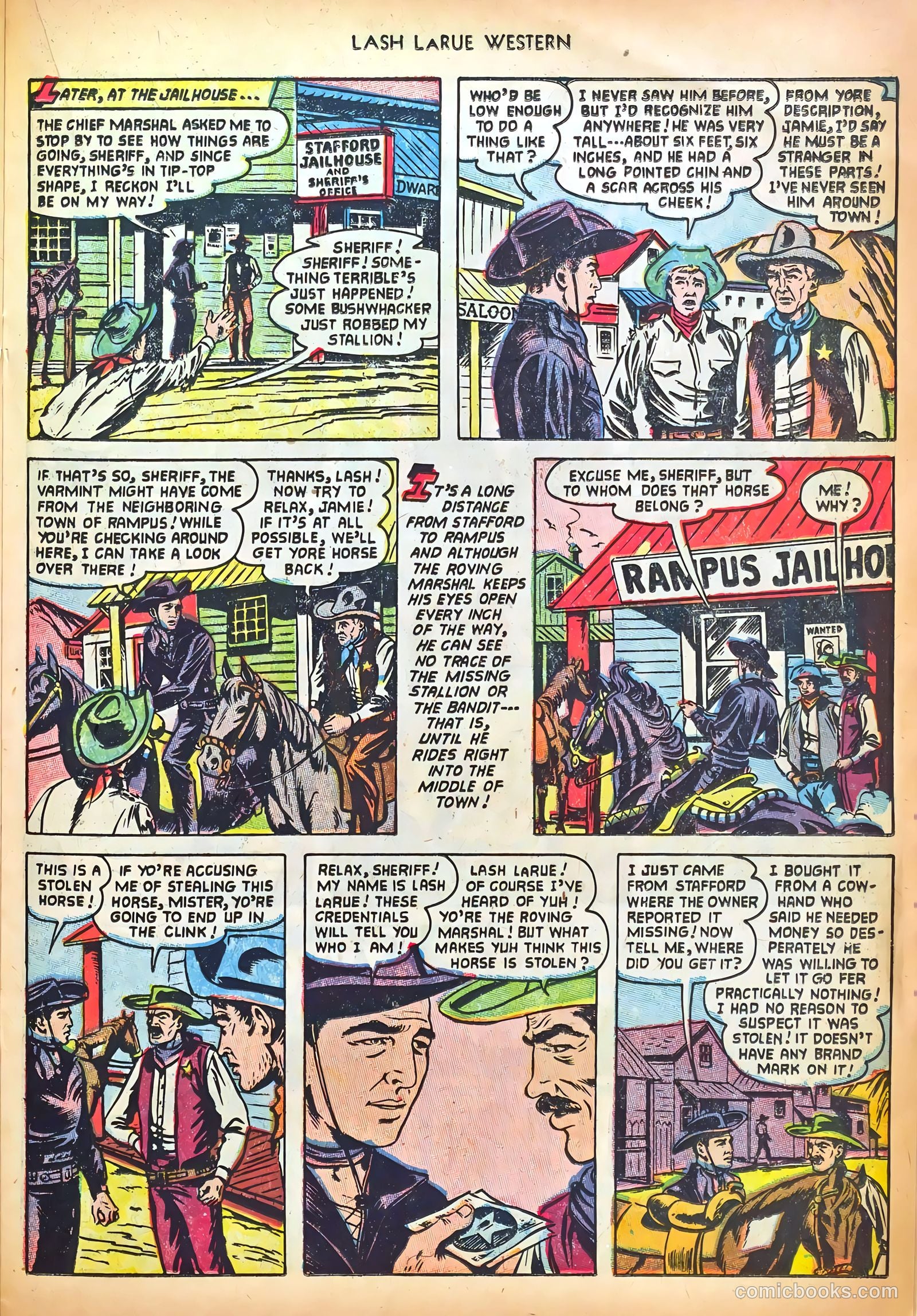 Lash LaRue Western #41 (1953) — page 23 of 36
