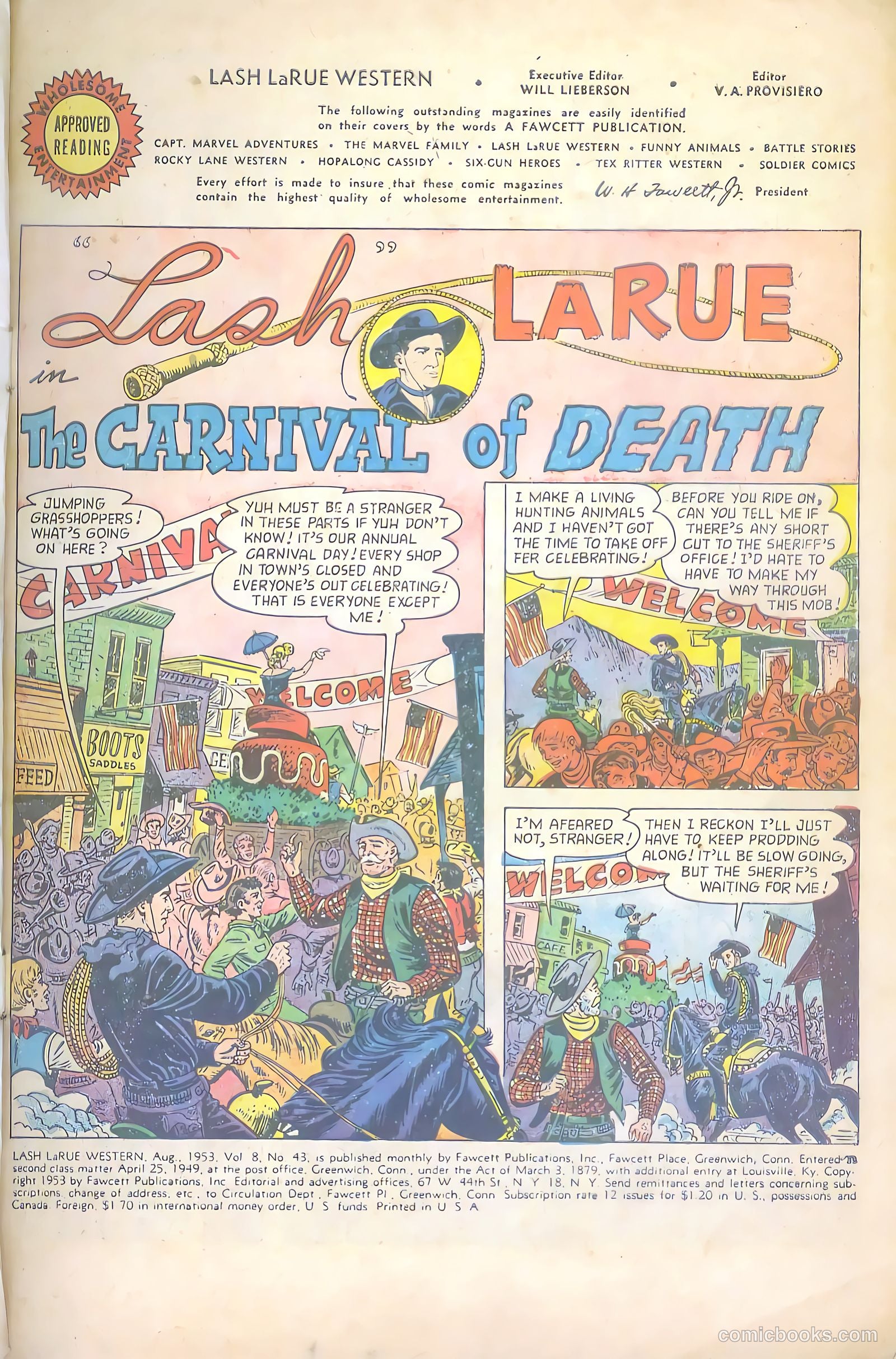 Lash LaRue Western #43 (1953) — page 3 of 36
