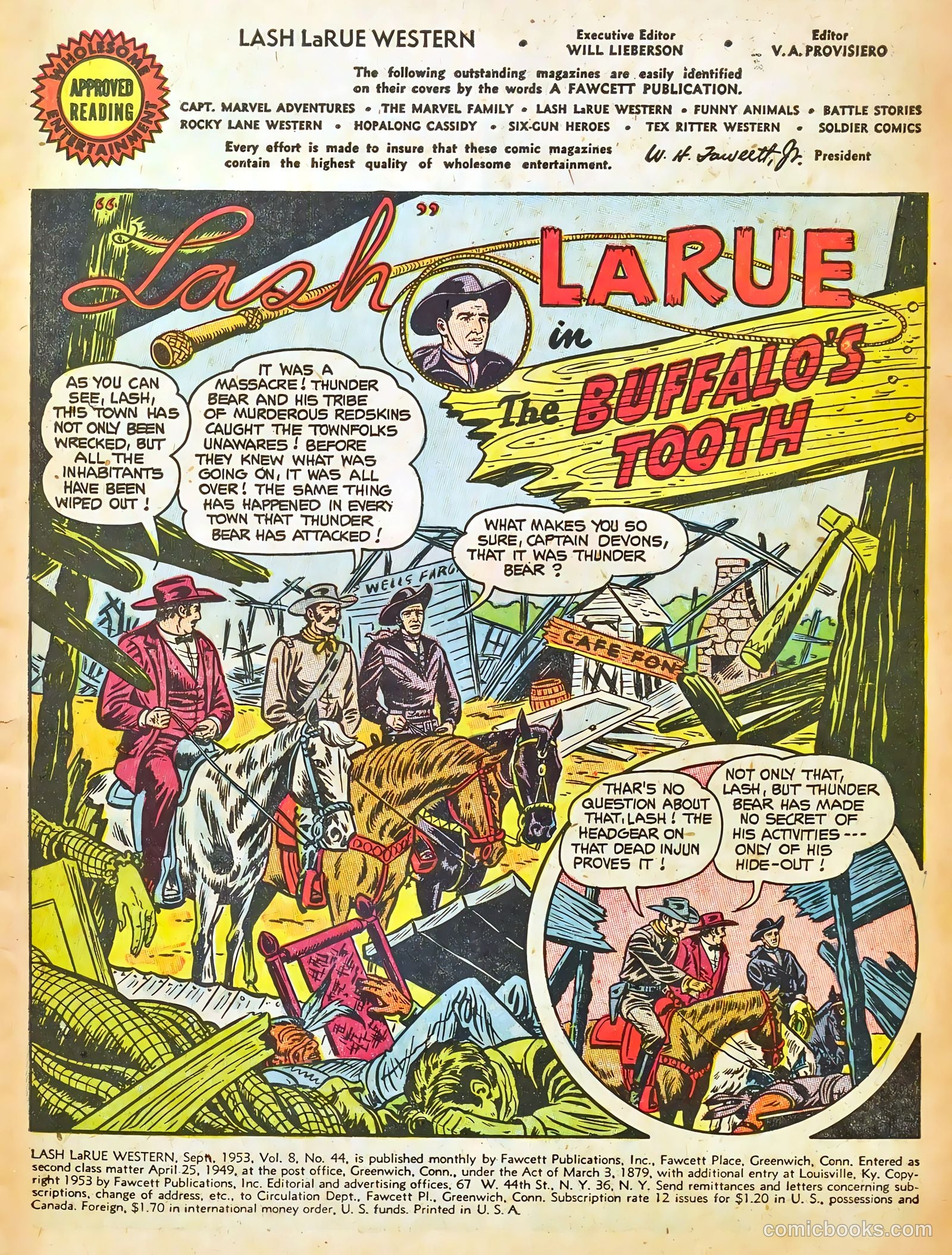 Lash LaRue Western #44 (1953) — page 3 of 36