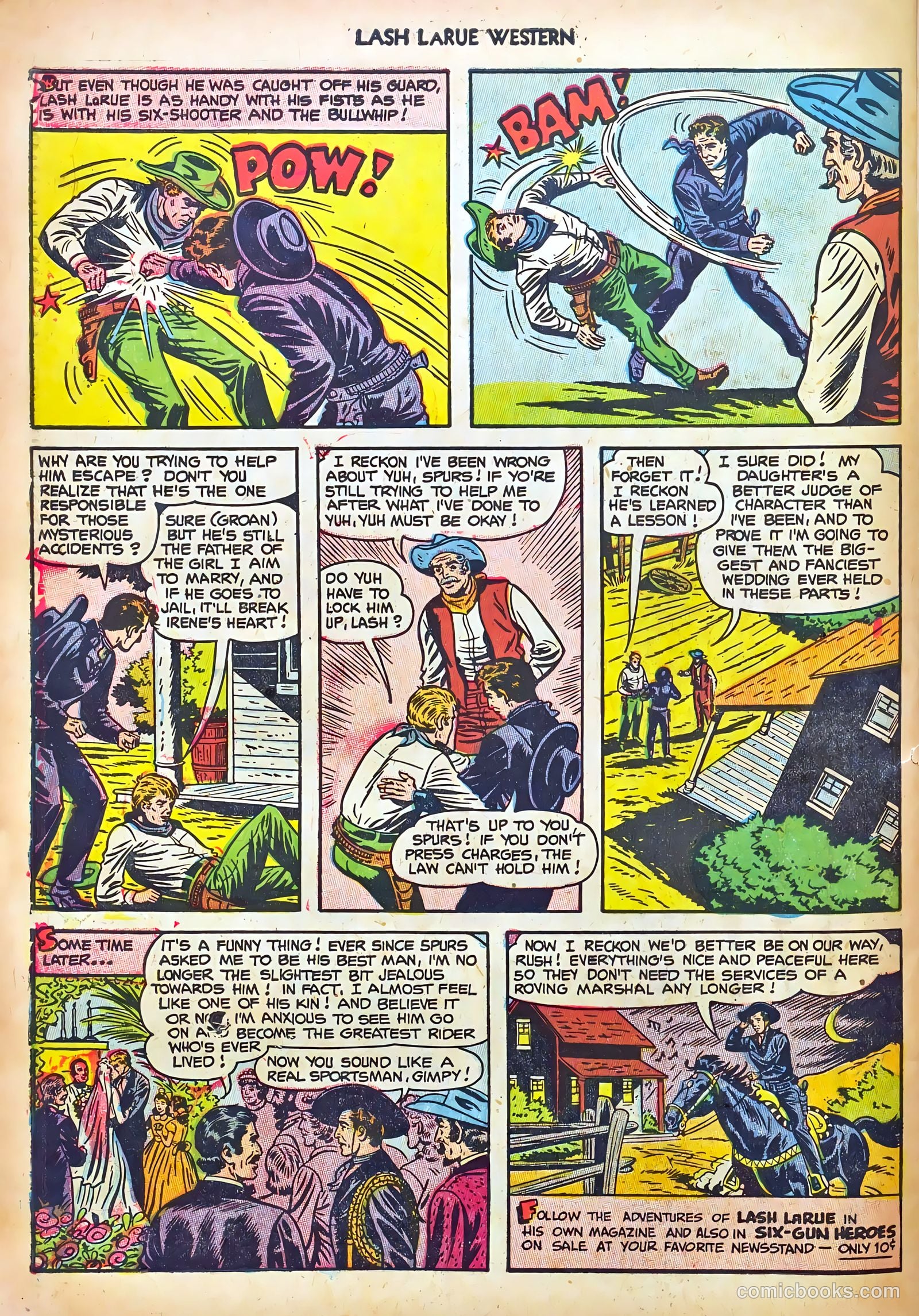 Lash LaRue Western #44 (1953) — page 34 of 36