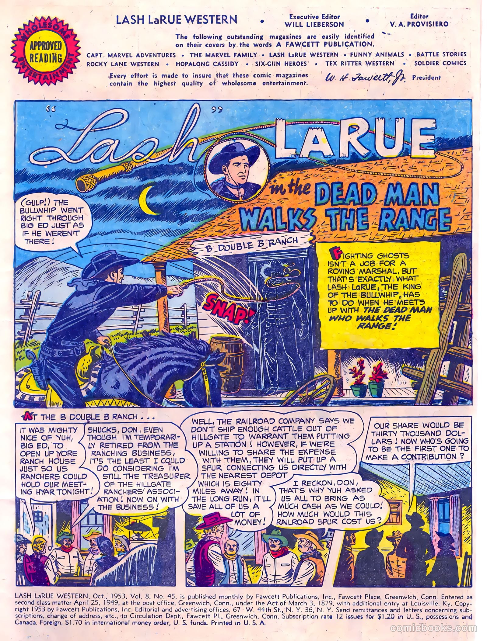 Lash LaRue Western #45 (1953) — page 3 of 36