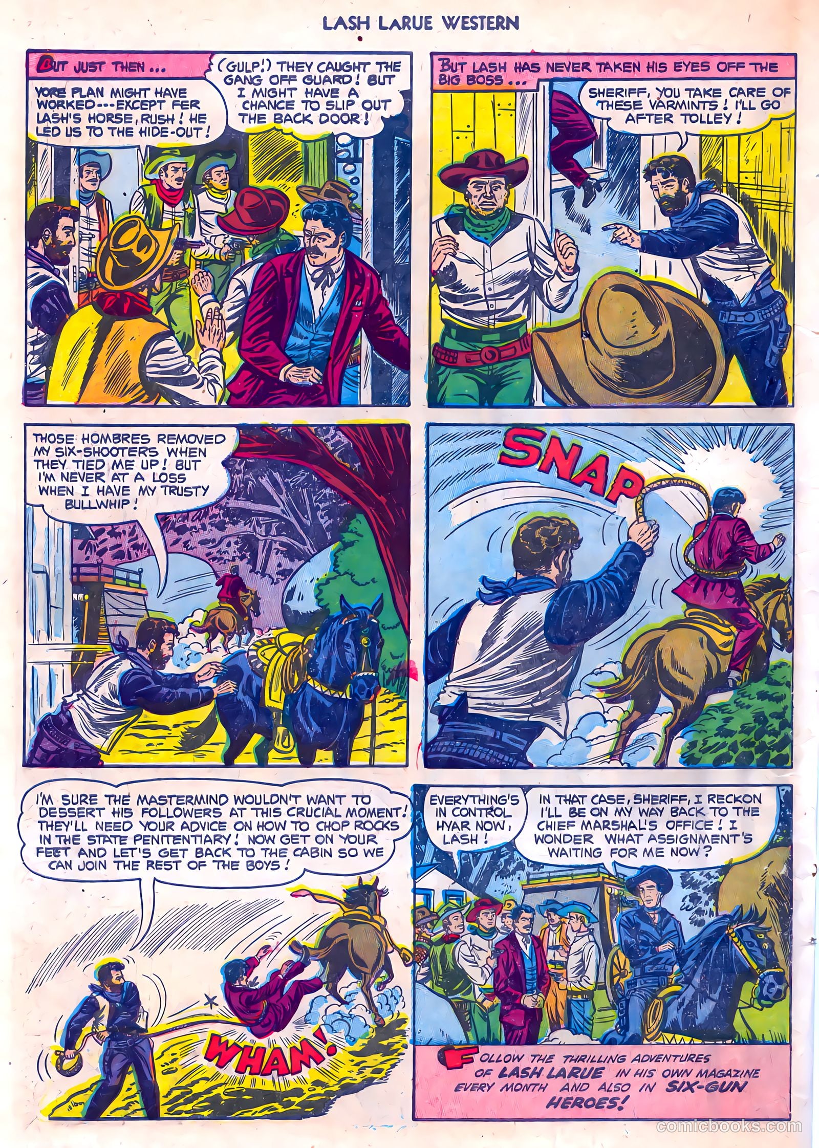 Lash LaRue Western #45 (1953) — page 34 of 36