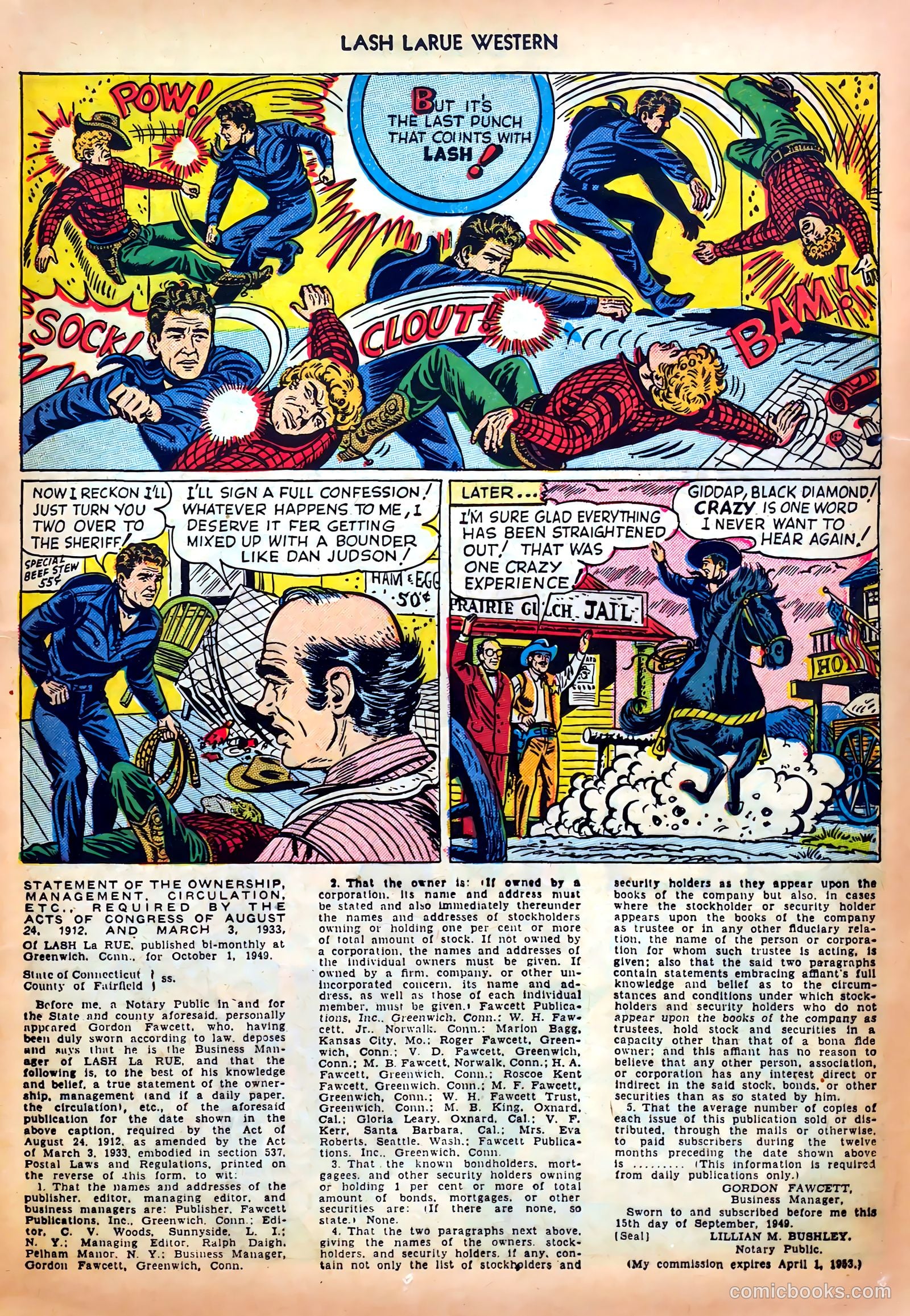Lash LaRue Western #5 (1950) — page 13 of 36