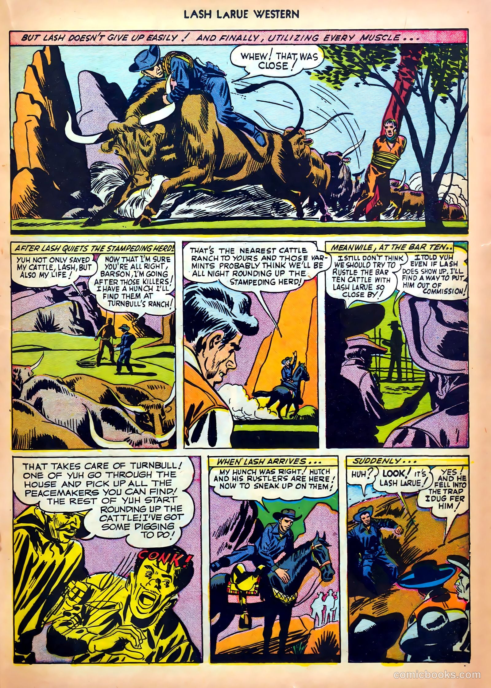 Lash LaRue Western #5 (1950) — page 21 of 36