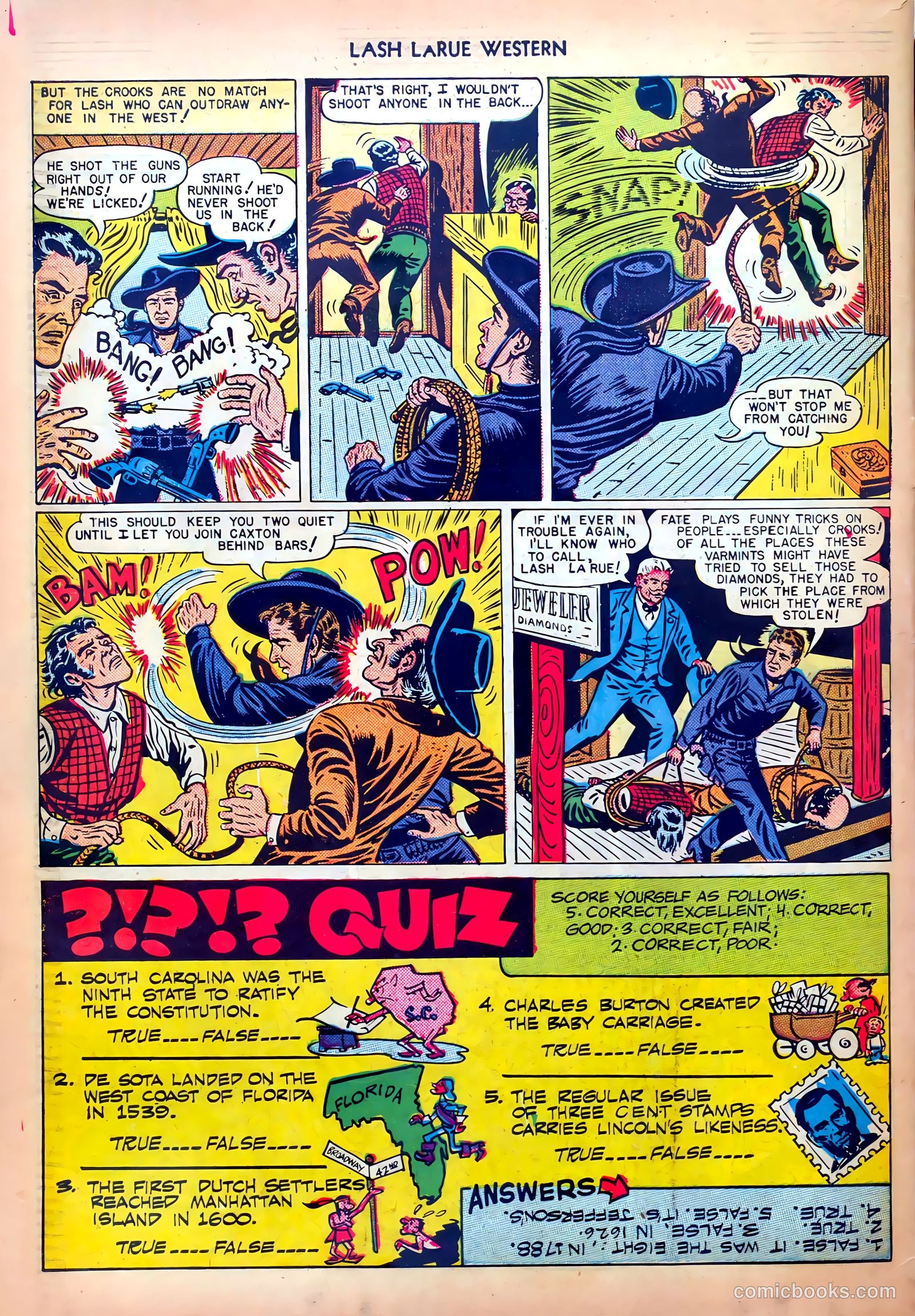 Lash LaRue Western #5 (1950) — page 34 of 36