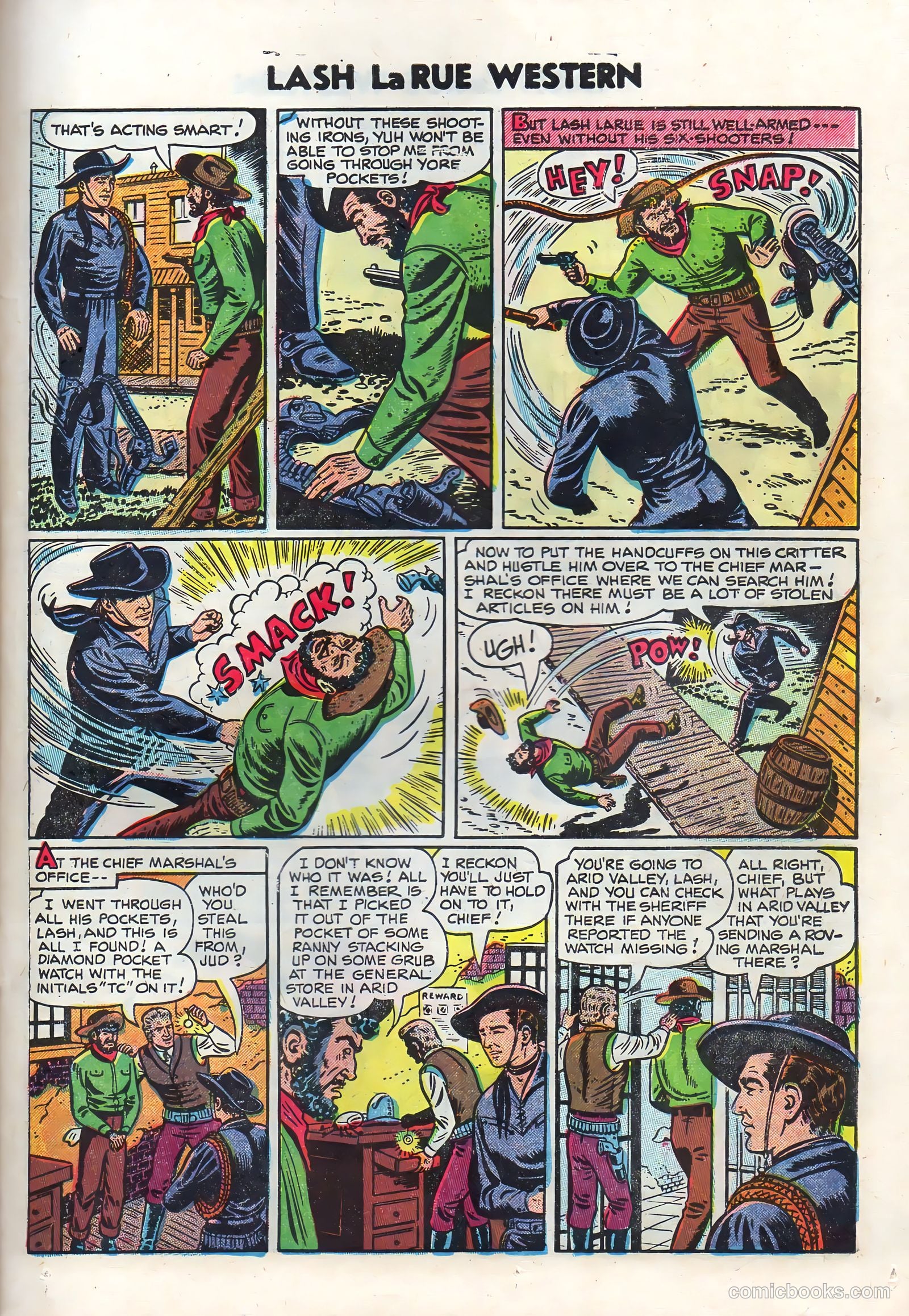 Lash Larue Western #50 (1950) — page 23 of 36