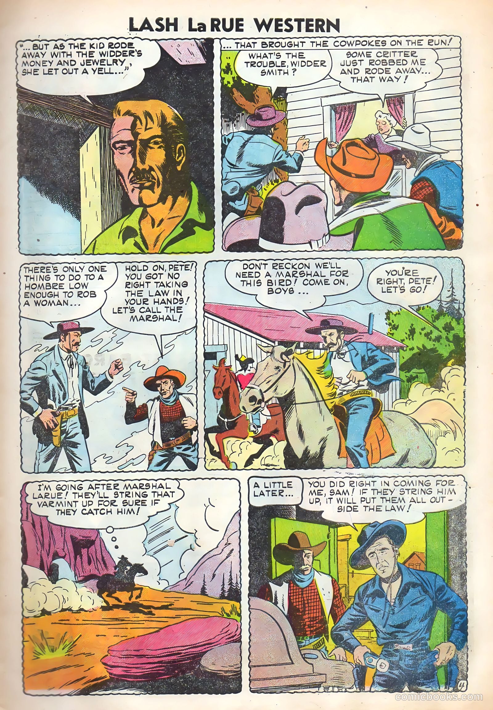 Lash Larue Western #52 (1954) — page 7 of 36