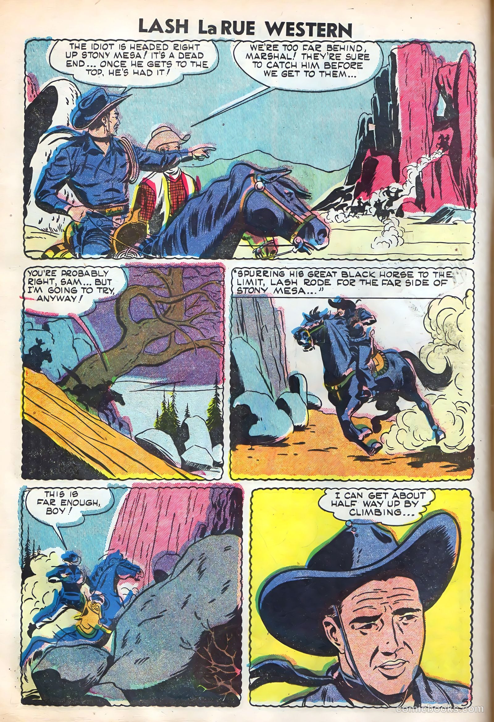 Lash Larue Western #52 (1954) — page 8 of 36
